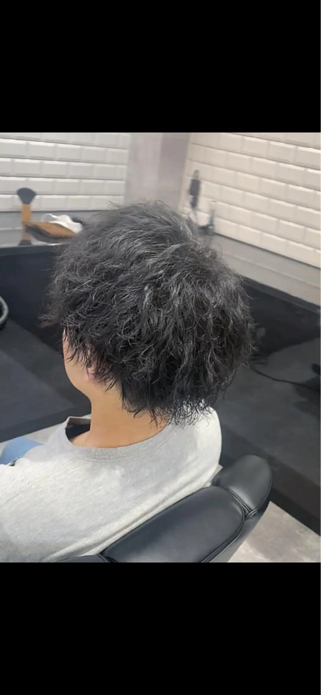 ミディアム パーマ メンズ マッシュ パーマ 前田賢生 ご新規様はNGのヘアスタイル