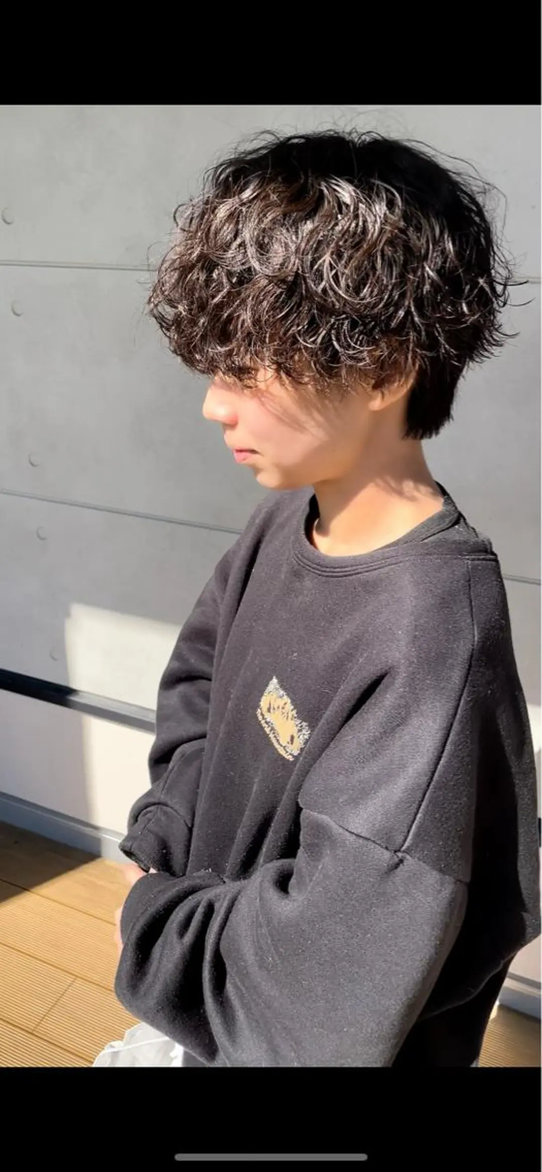 ショート パーマ メンズ メンズパーマ 波巻きパーマ メンズヘア特化 崎田 成人のヘアスタイル