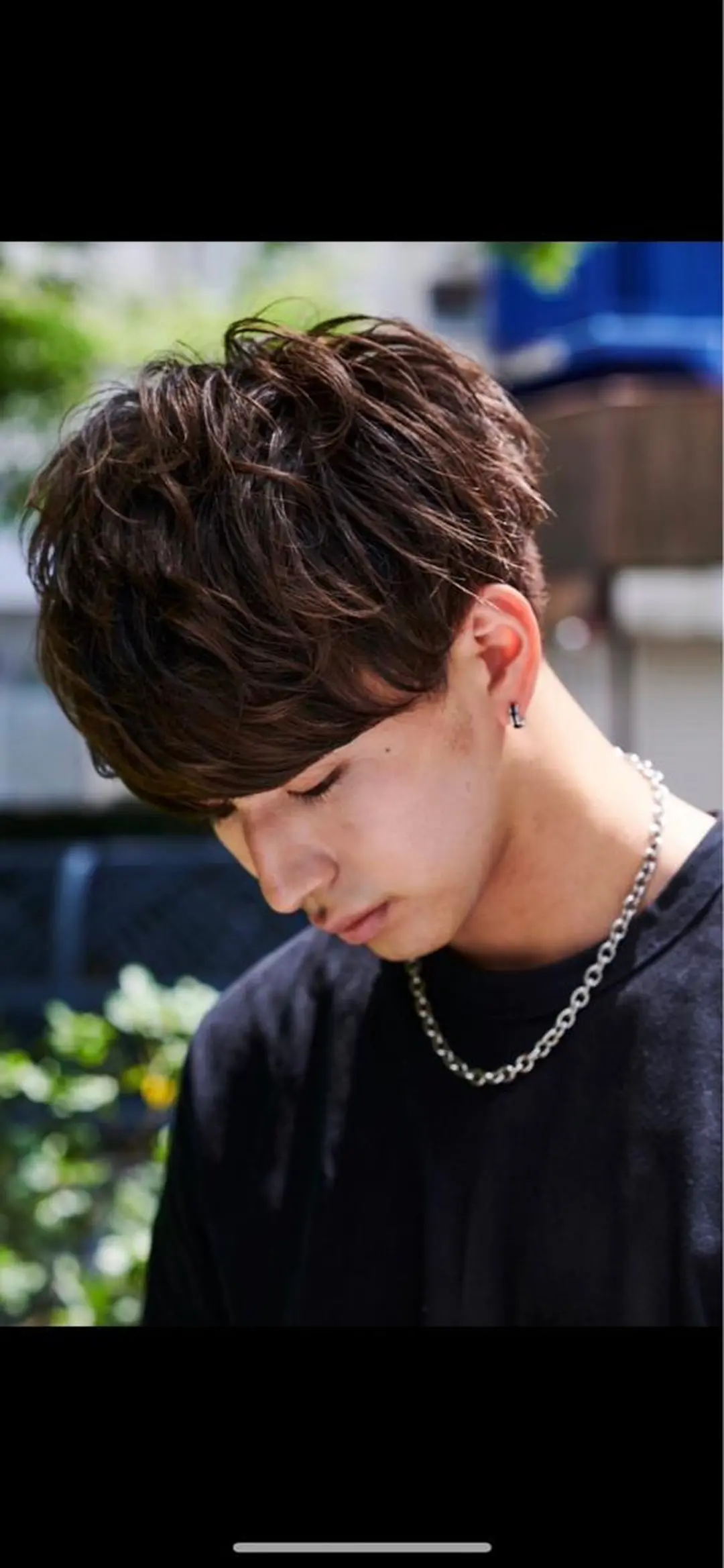 カラー パーマ メンズ 透明感カラー 板橋 島村美咲のヘアスタイル