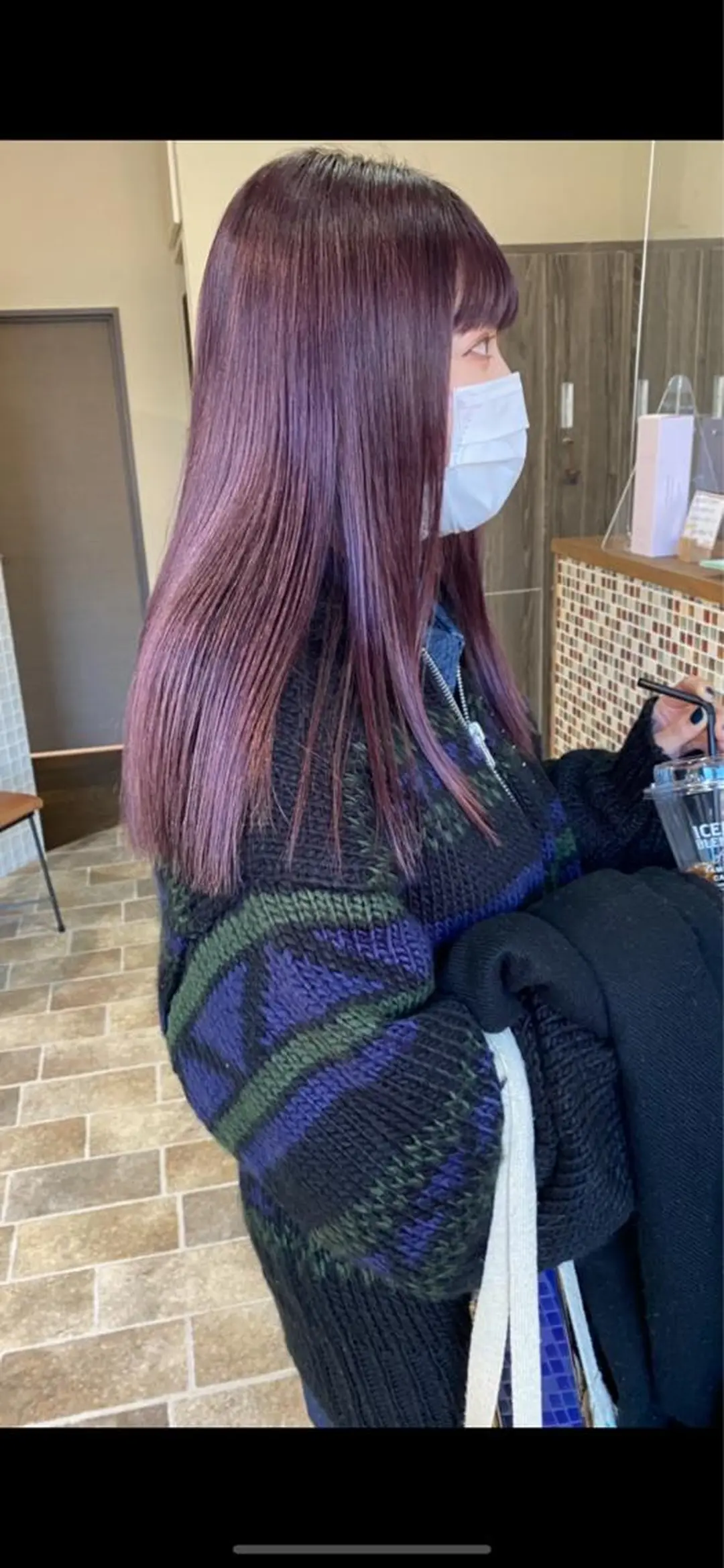 ロング カラー 中村 友香のヘアスタイル