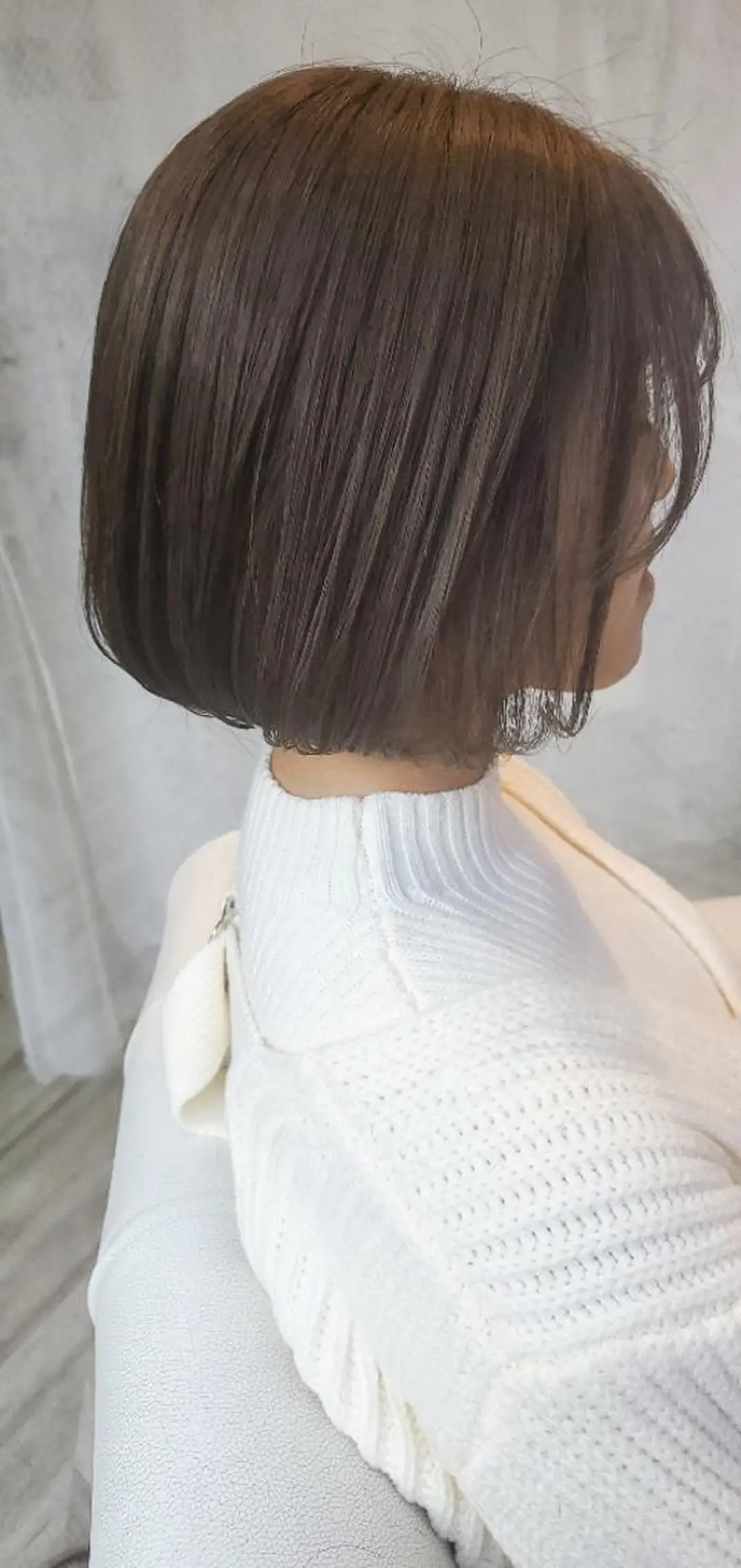 ミディアム カラー ベージュカラー オリーブベージュ ナカシマ  アユミのヘアスタイル