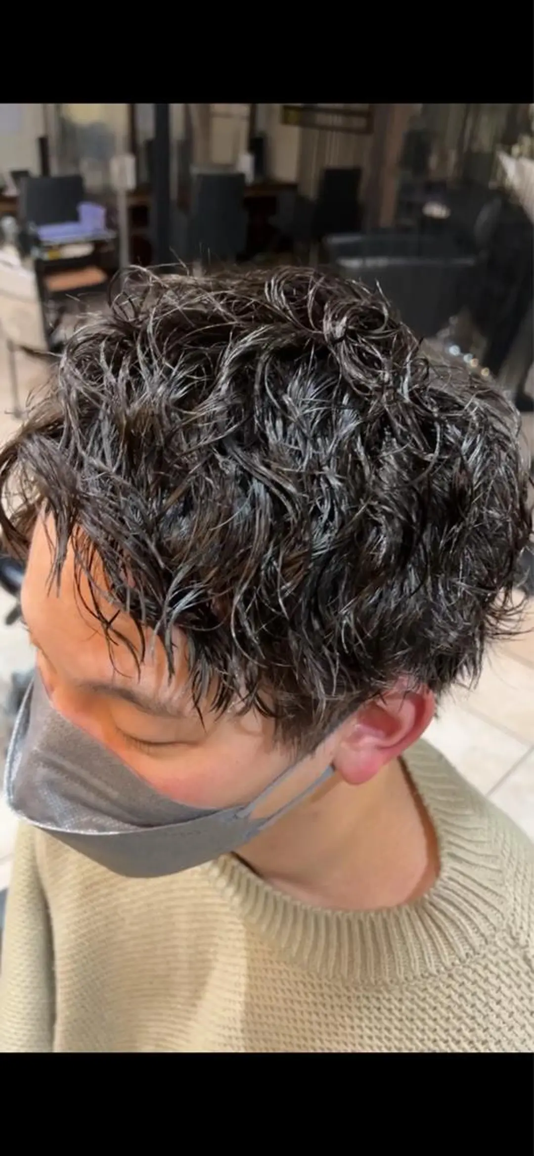 ショート パーマ メンズ 大阪/梅田/シャドウ パーマ/ノボリユウタのヘアスタイル