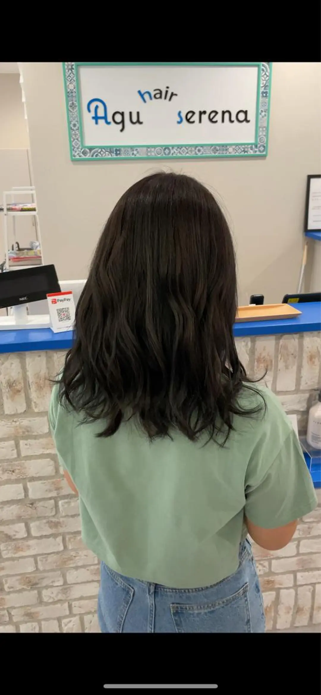 ミディアム カット ヘアカラー トリートメント Agu hair serena 西福原店所属・松本 翔吾のヘアスタイル