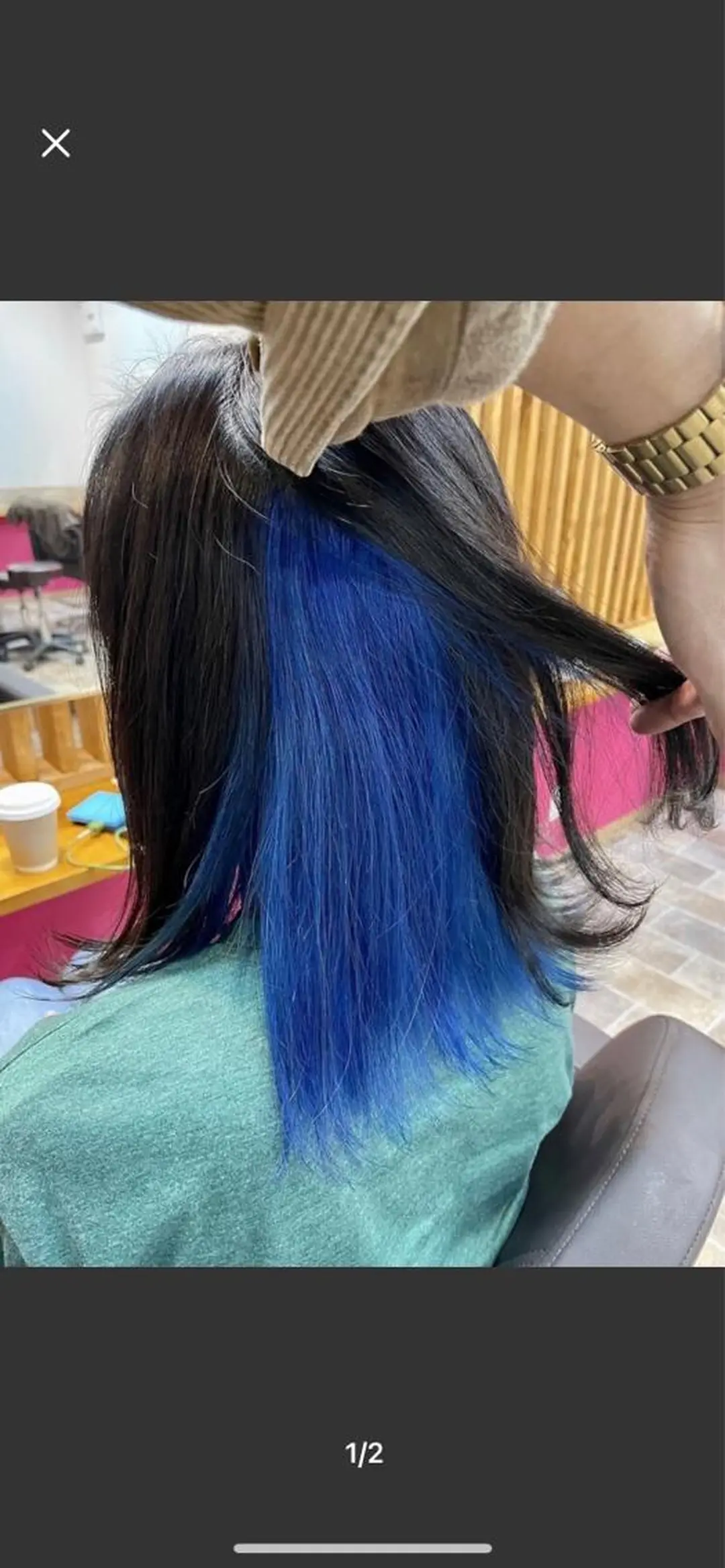 ミディアム カラー ヘアカラー&縮毛矯正 STAR☆RIVERのヘアスタイル