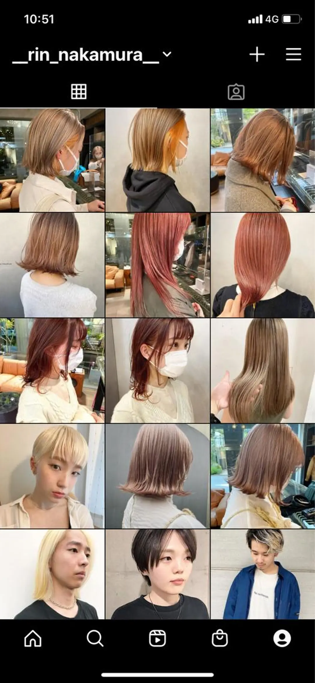 ミディアム カラー ハイトーン/ ボブ 中村麟のヘアスタイル