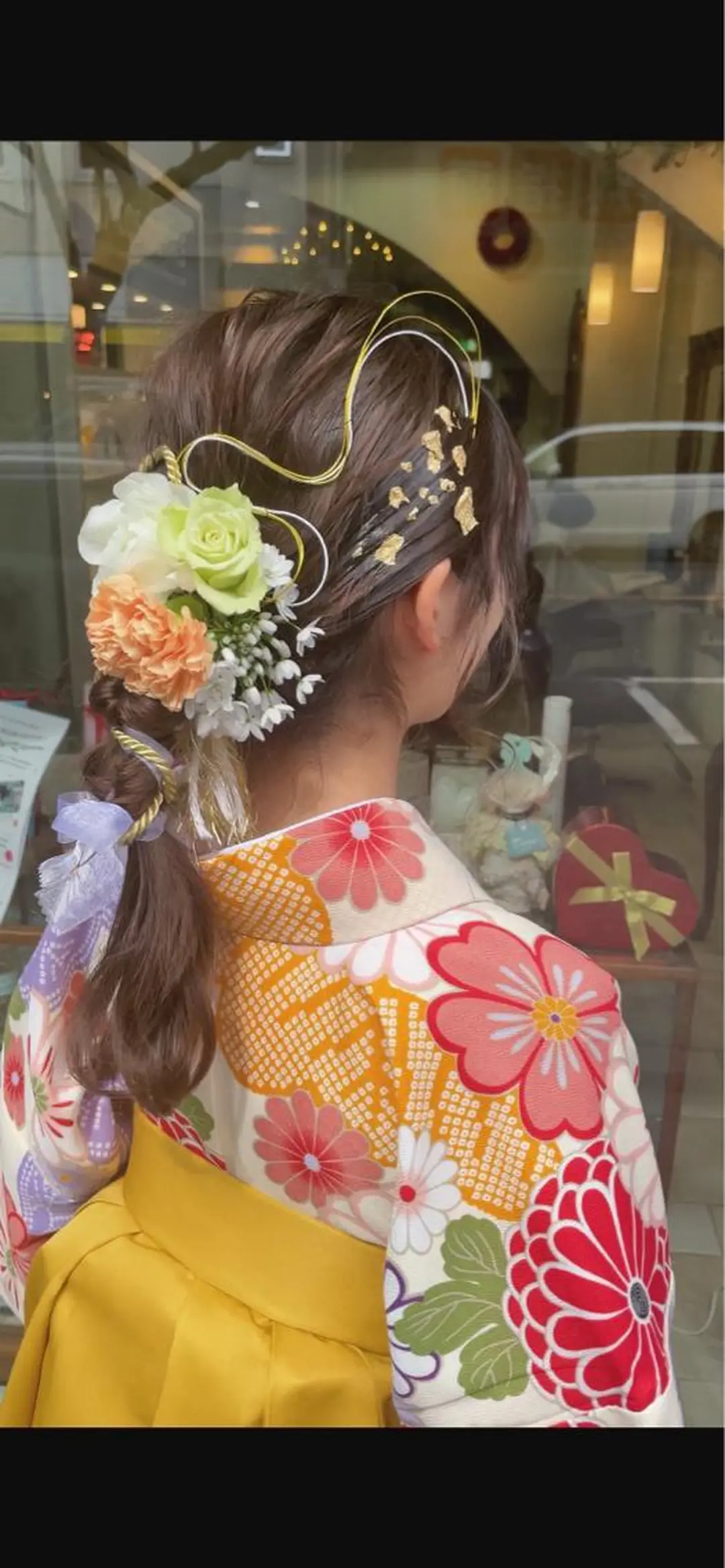 ロング カラー ヘアアレンジ 外山 なつ美のネイルデザイン