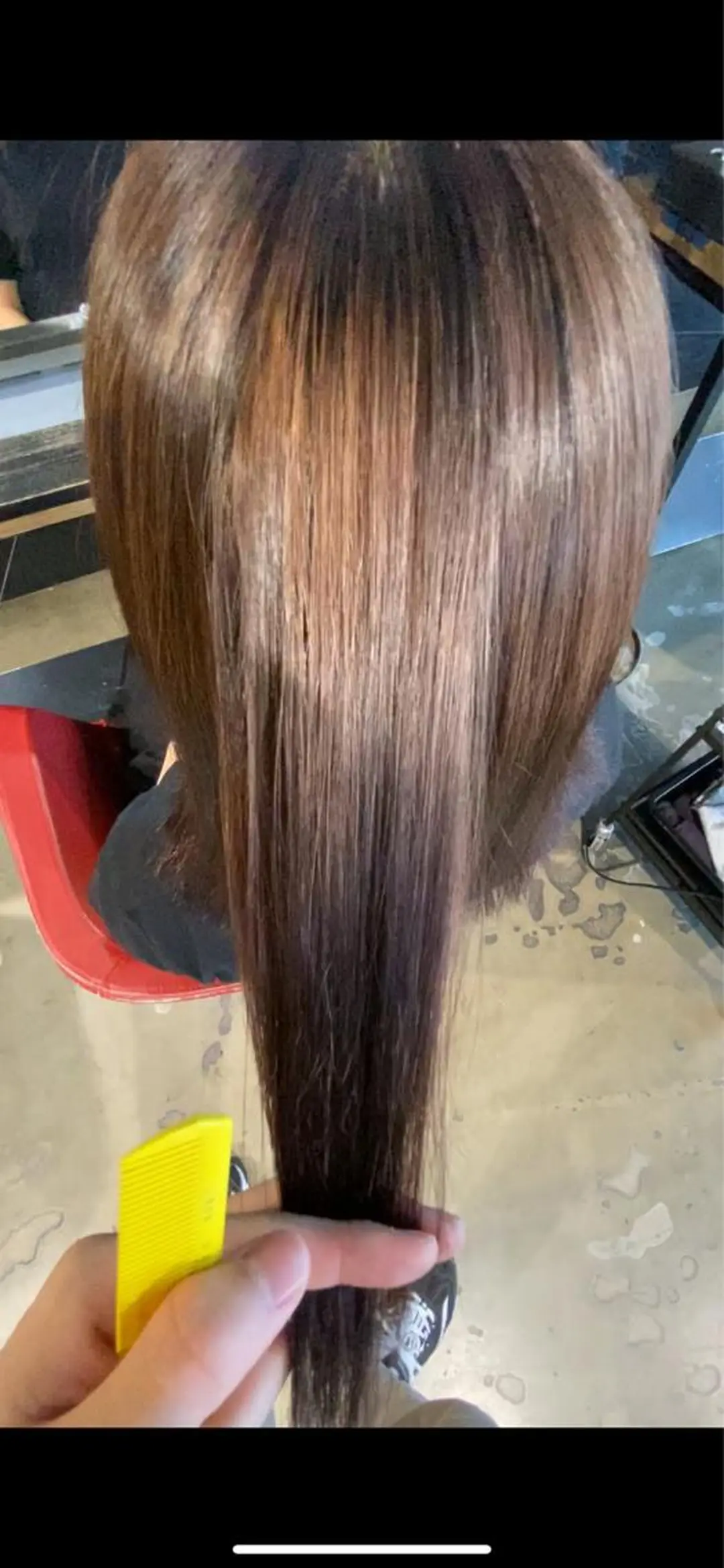 ミディアム 縮毛矯正 トリートメント カット パーマ レイヤー/ショート透 明感カラー/西田祐賀のヘアスタイル