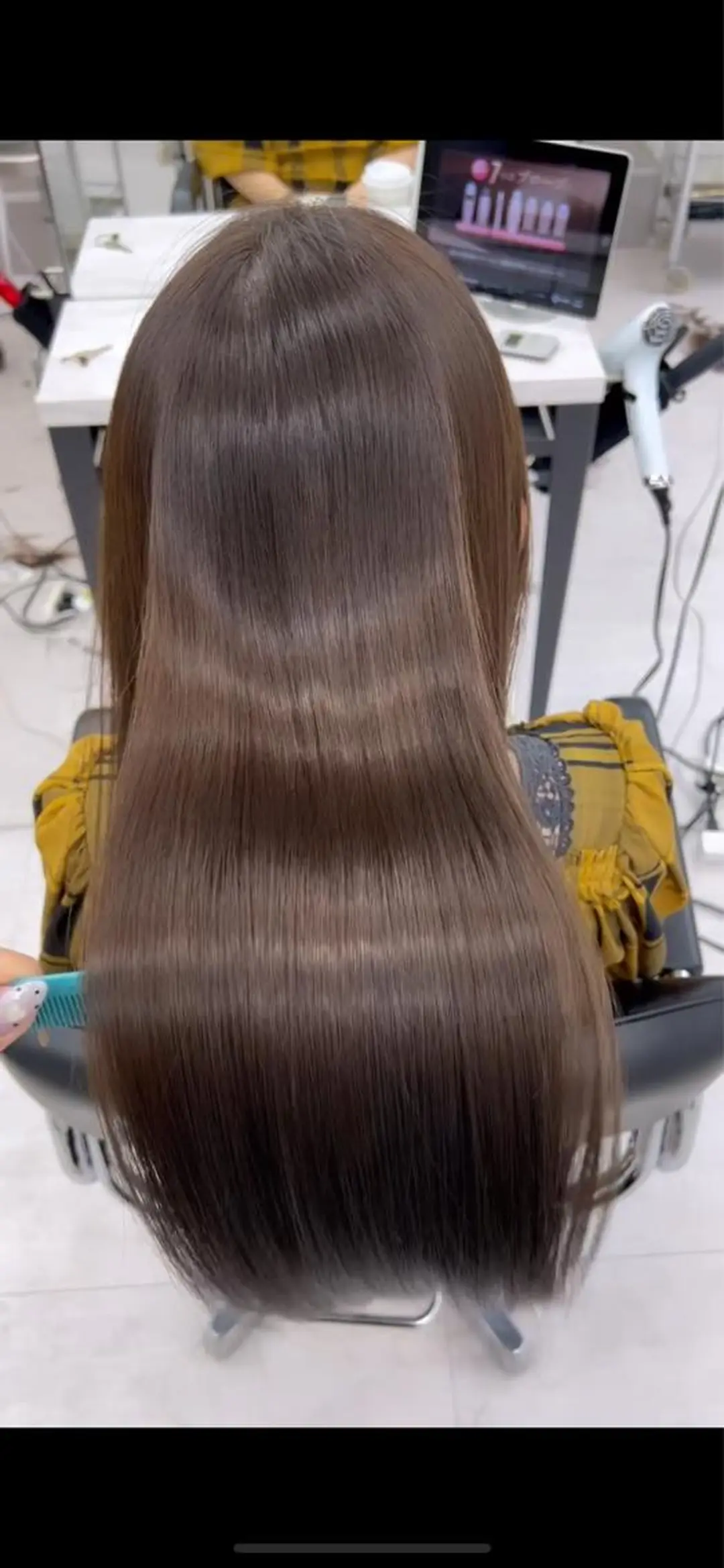 ロング カラー 韓国ヘア♡ 顔まわりカットayaのヘアスタイル