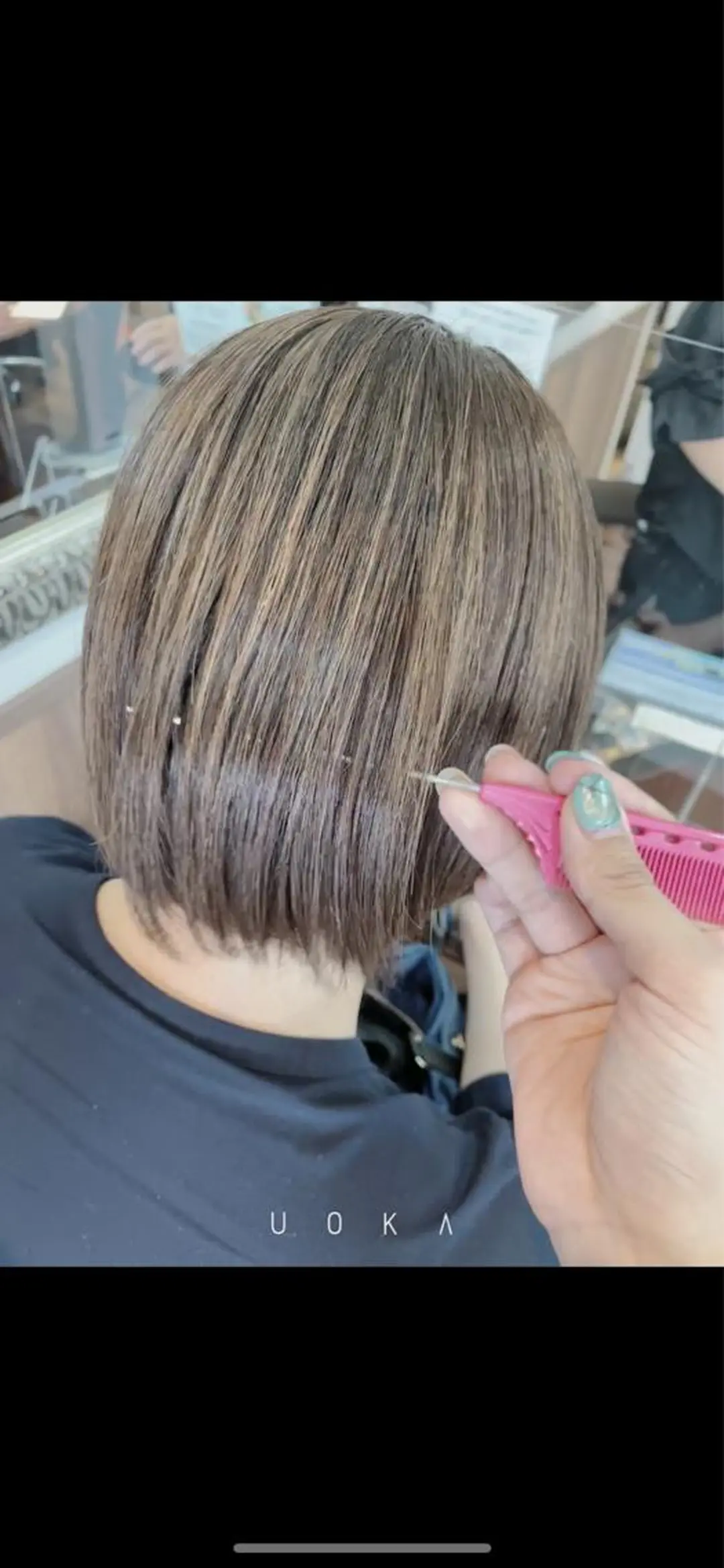 ショート 髪質改善 縮毛矯正 トリートメント 福見 美保のヘアスタイル