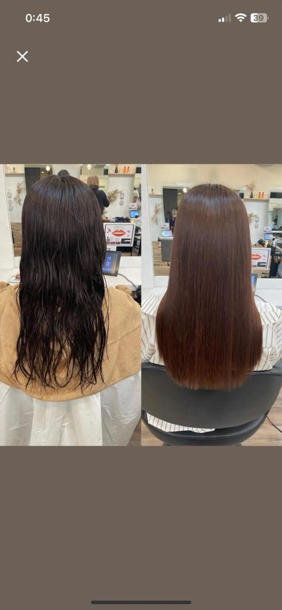 ロング パーマ 伸ばしかけ 縮毛矯正 VISAGE ba.sk 金子詩帆のヘアスタイル