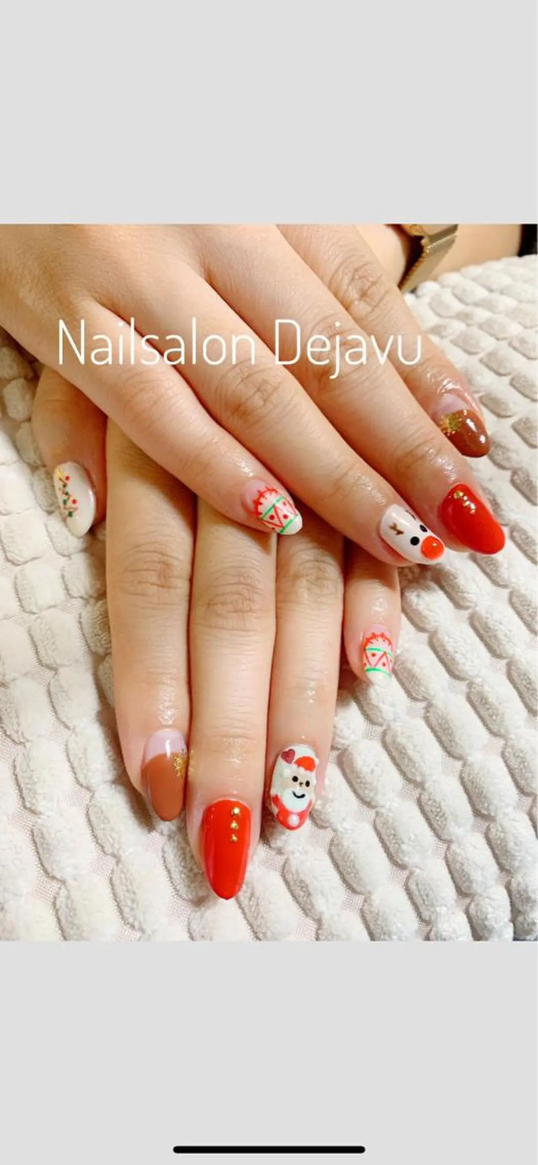 ネイル アートネイル 冬ネイル クリスマス Nail salon Dejavu 🌿のネイルデザイン