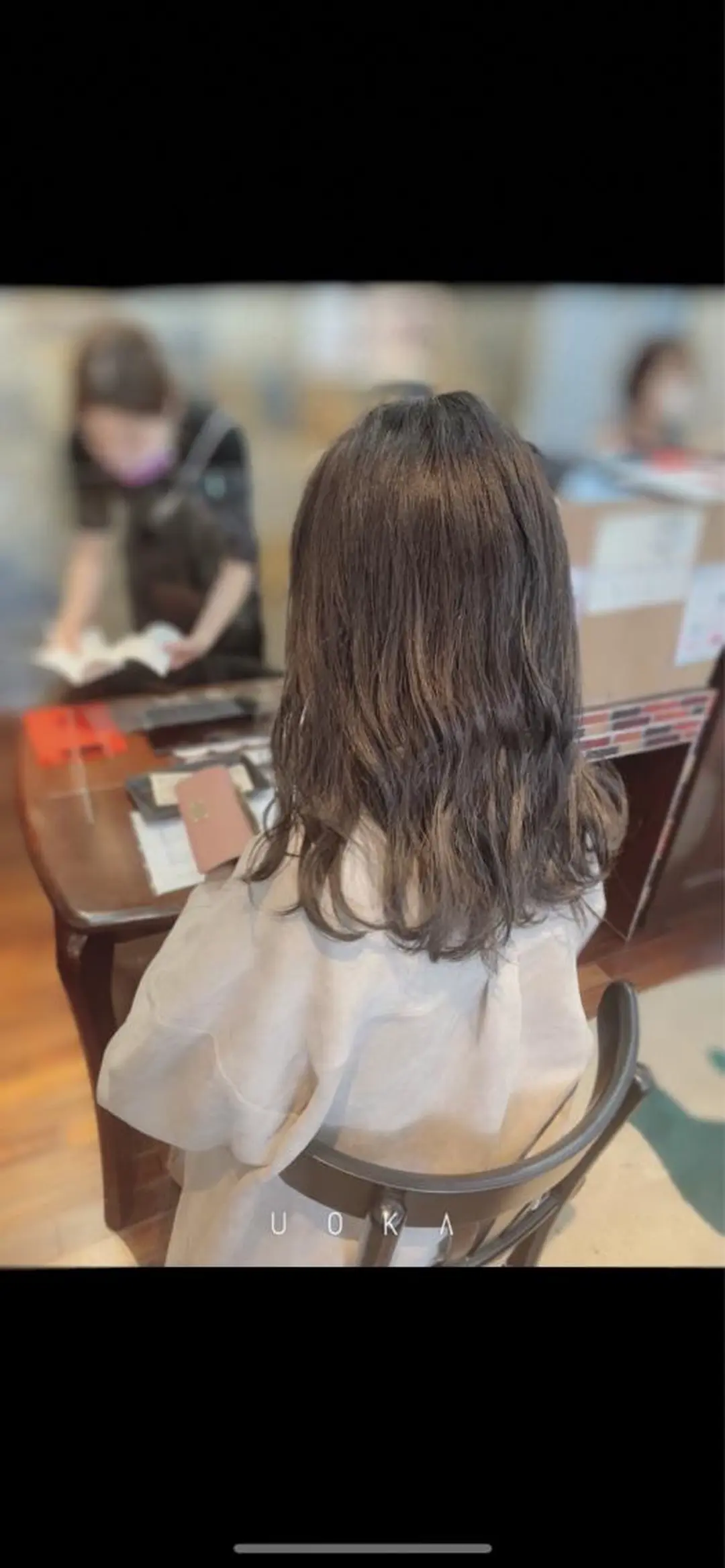 ロング ヘアアレンジ アッシュ トリートメント 福見 美保のヘアスタイル