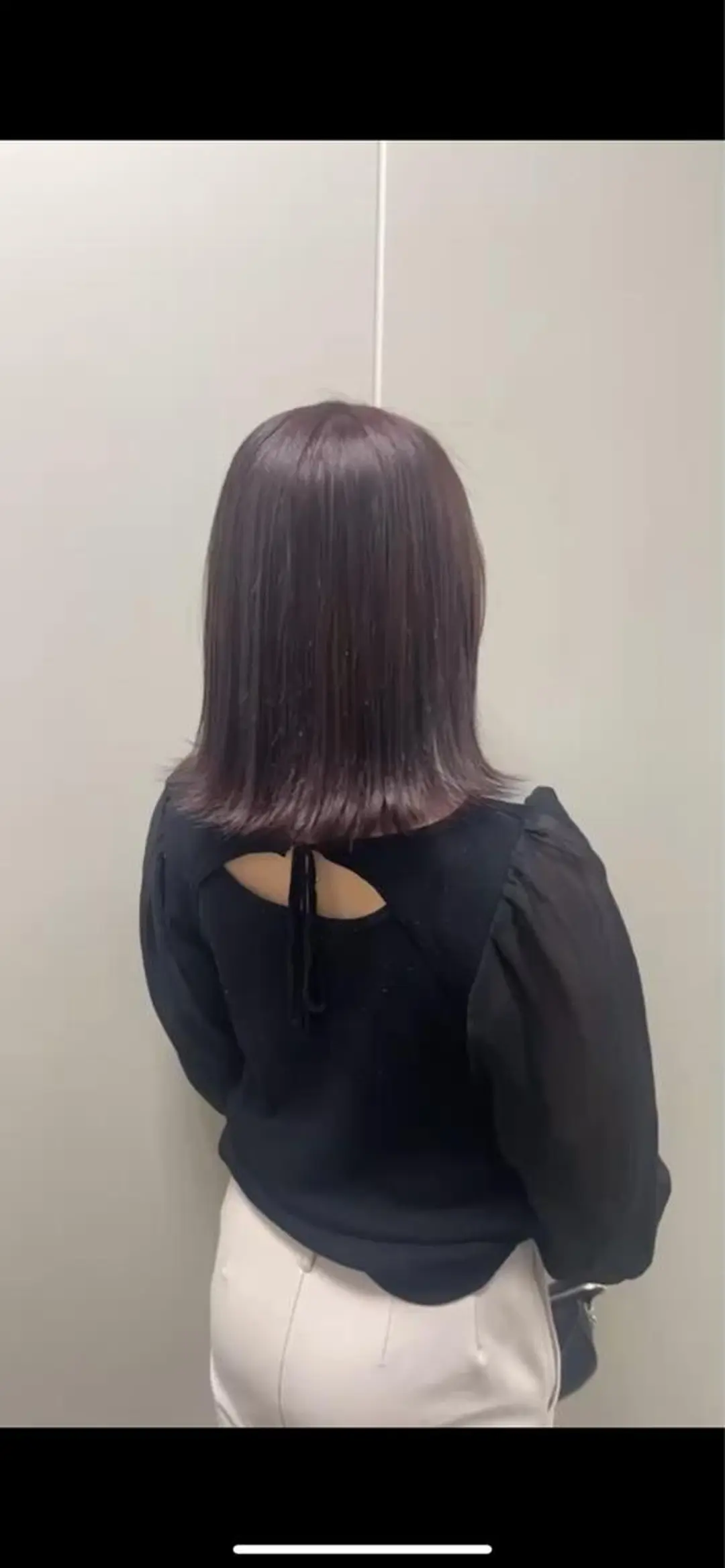 ミディアム カラー ベージュカラー ブリーチ ラベンダーカラー ラベンダーベージュ ブリーチなしカラー Agu hair emio城陽所属・Agu peachのヘアスタイル