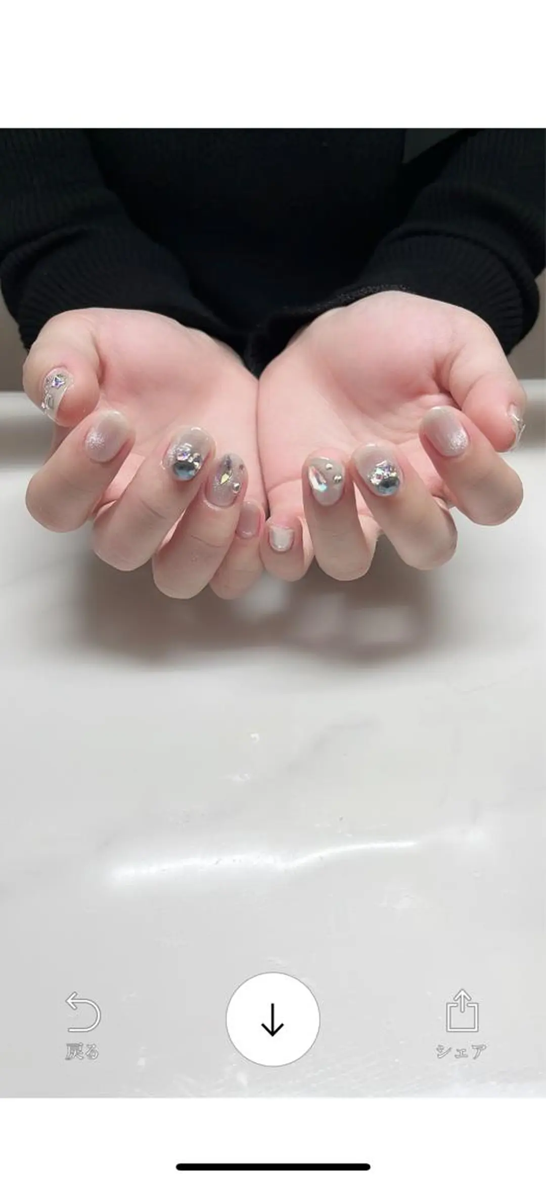 ネイル オーロラネイル べっ甲ネイル クリアネイル 氷ネイル・うるうるネイル 韓国ネイル ハンドネイル KARI ネイルサロンのネイルデザイン