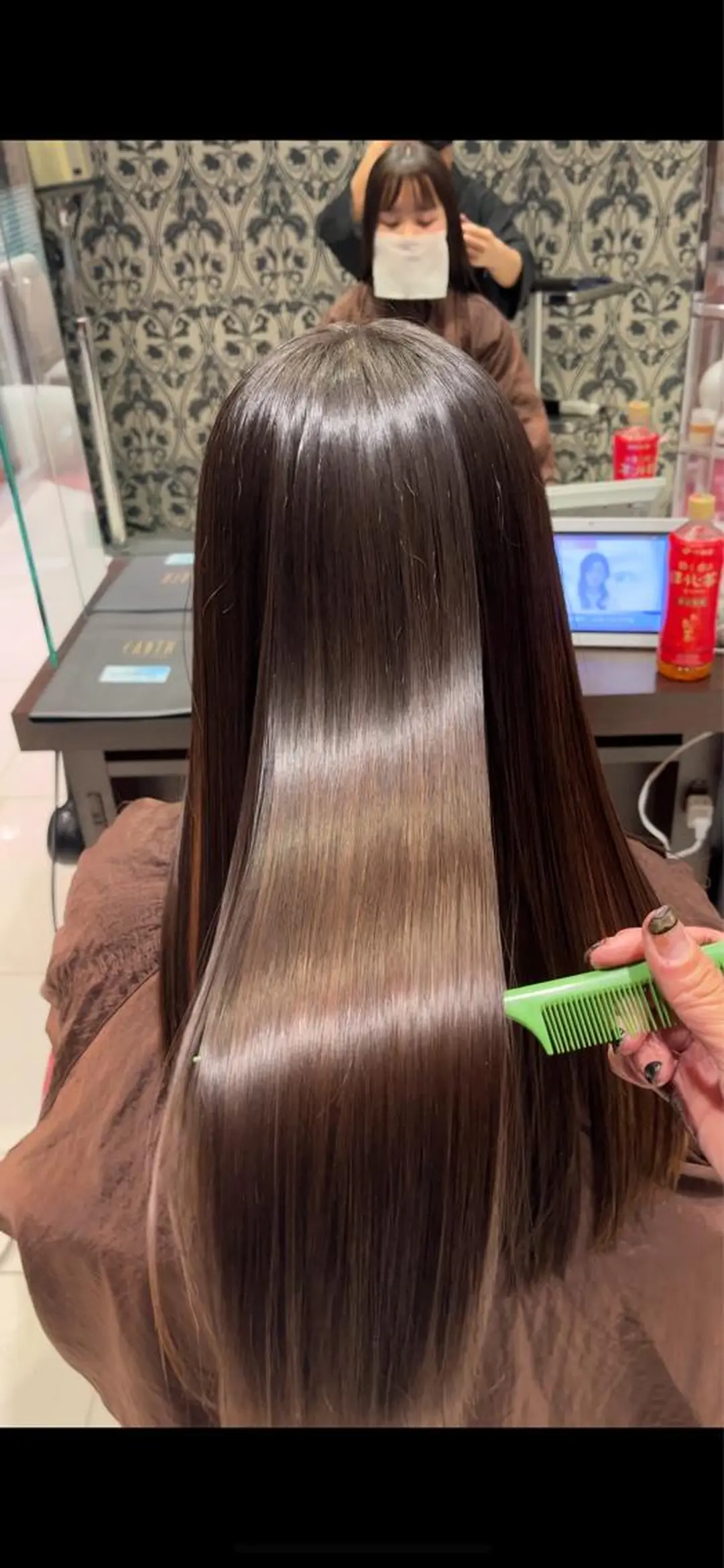 セミロング 縮毛矯正 縮毛/髪質改善 上野颯太のヘアスタイル