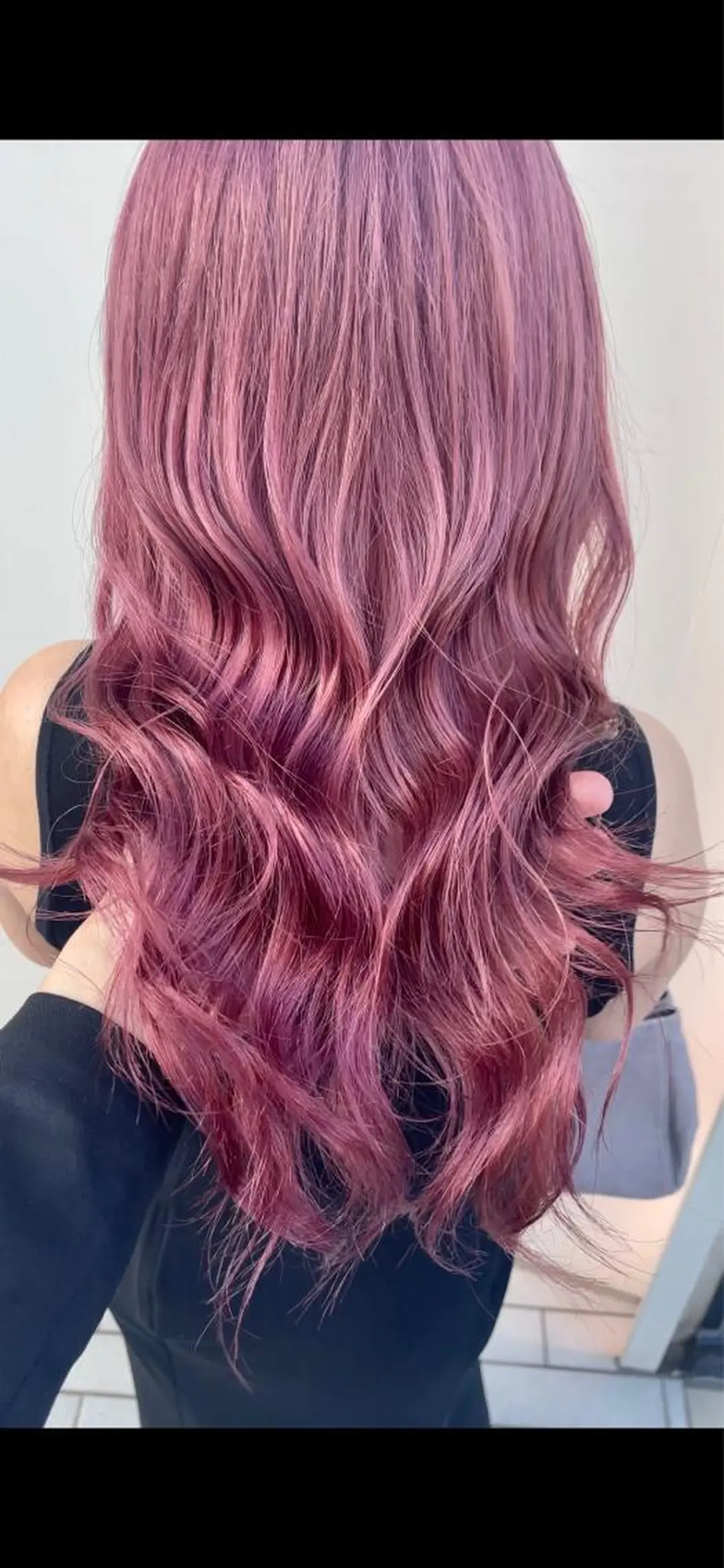 セミロング カラー ラベンダーカラー ピンクカラー ピンクラベンダー 梅田美容室/ ウルフカットのヘアスタイル
