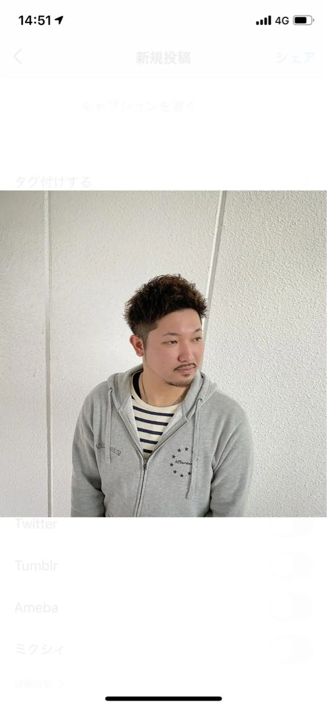 ショート パーマ メンズ パーマ 前田賢生 ご新規様はNGのヘアスタイル