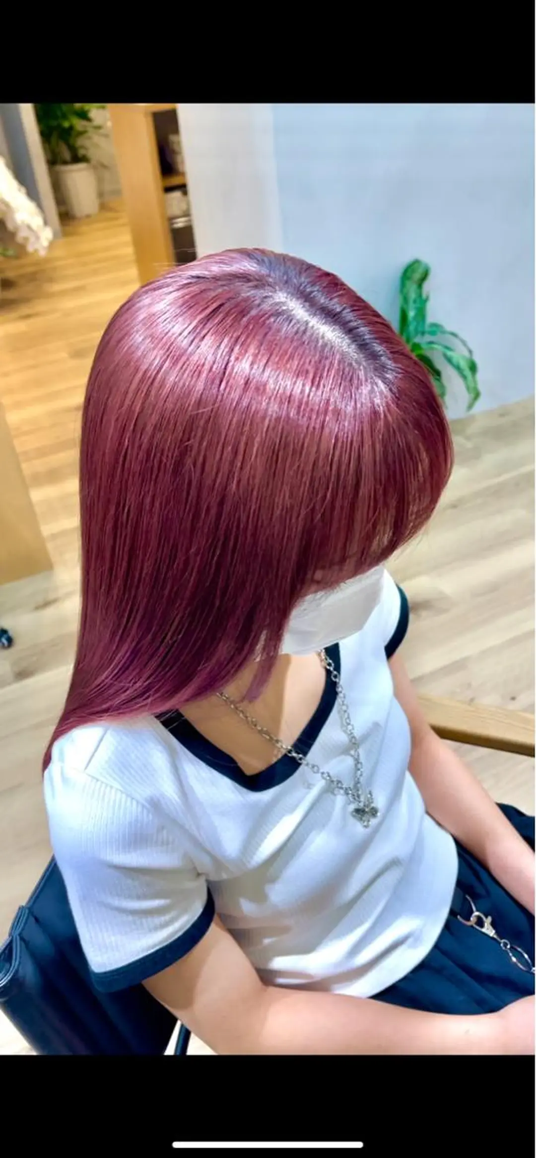 セミロング カラー ピンクカラー マスダ ヤスノリのヘアスタイル