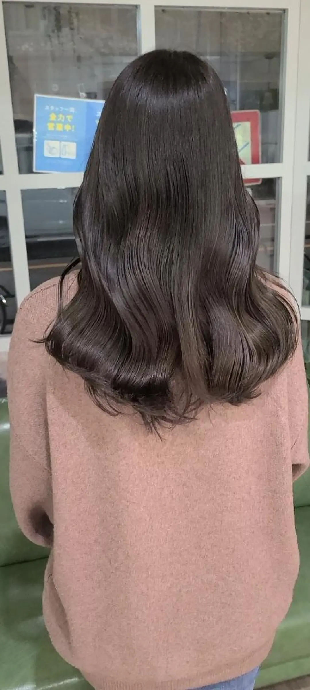 セミロング カラー アッシュ アッシュグレー ベージュカラー ブリーチ ブラウンカラー ヘアカラー バレイヤージュ/ ハイライト/大内格のヘアスタイル