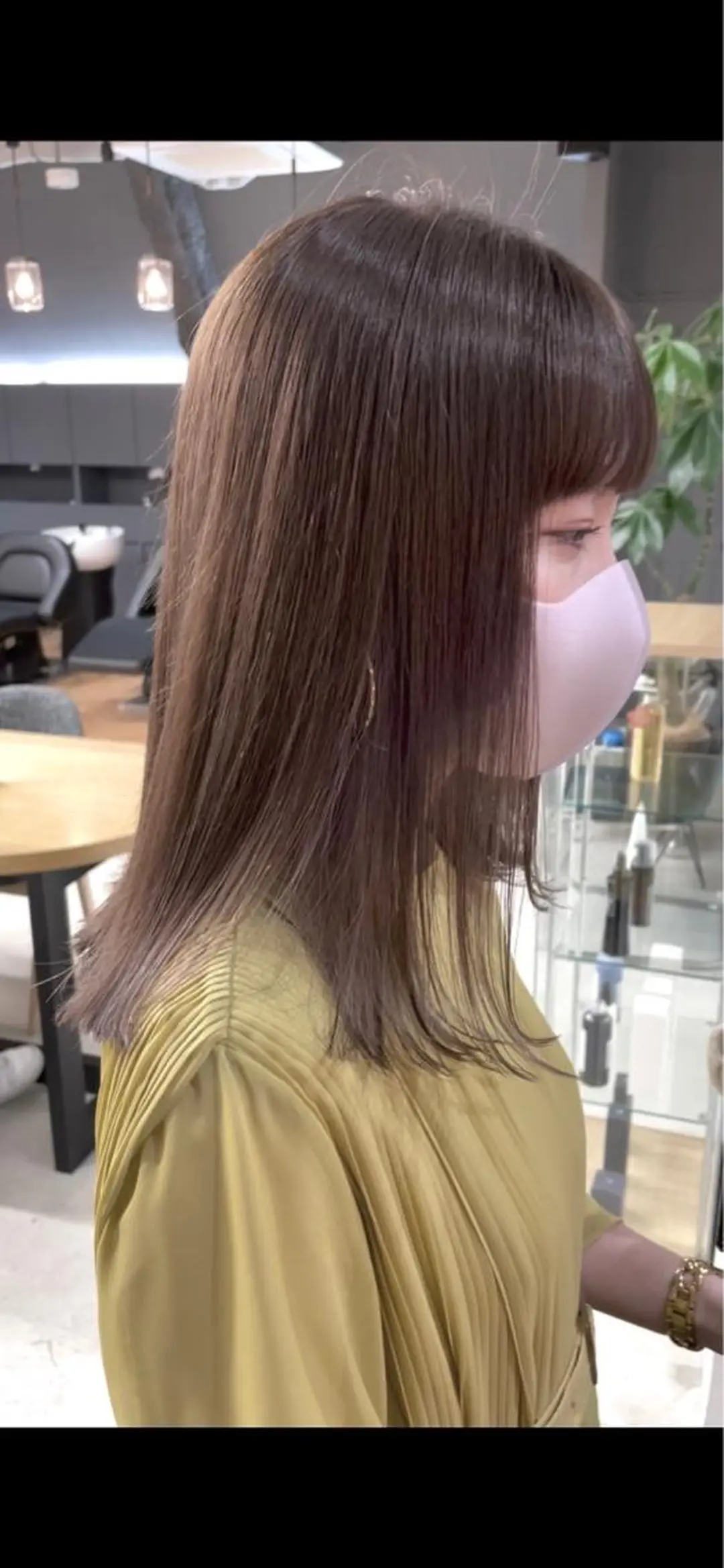 ミディアム カラー 透明感カラー グレージュ ハイライトカラー ハイライト クドウレイ fifth渋谷のヘアスタイル