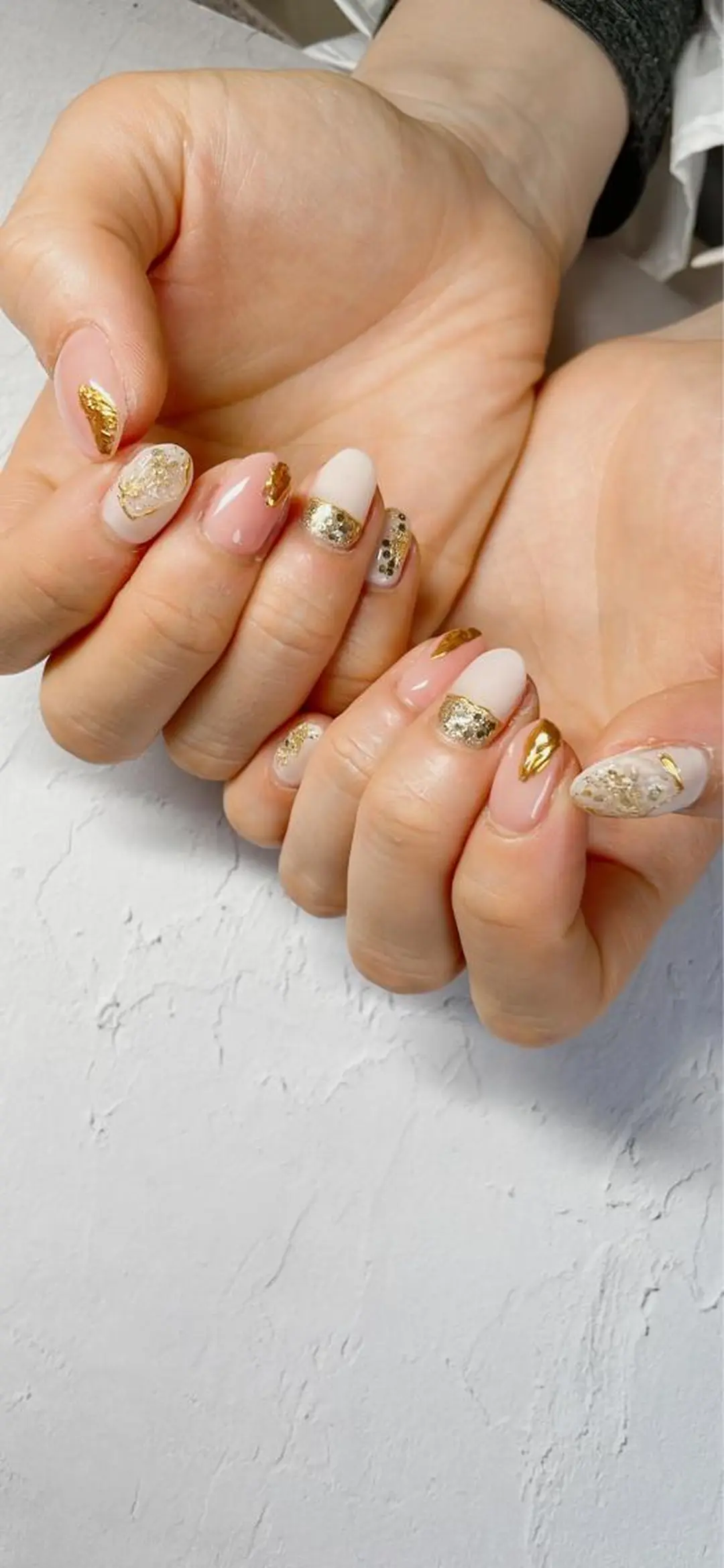 ネイル ニュアンスネイル 春ネイル ハンドネイル LaLa Peach 福岡のマツエク・マツパデザイン