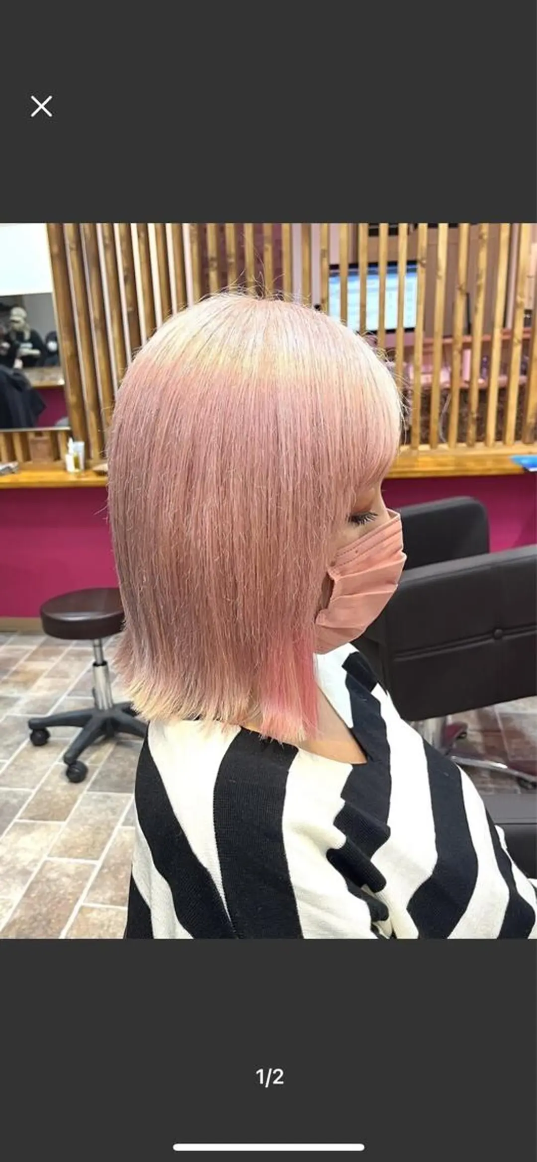 ショート カラー ヘアカラー&縮毛矯正 STAR☆RIVERのヘアスタイル