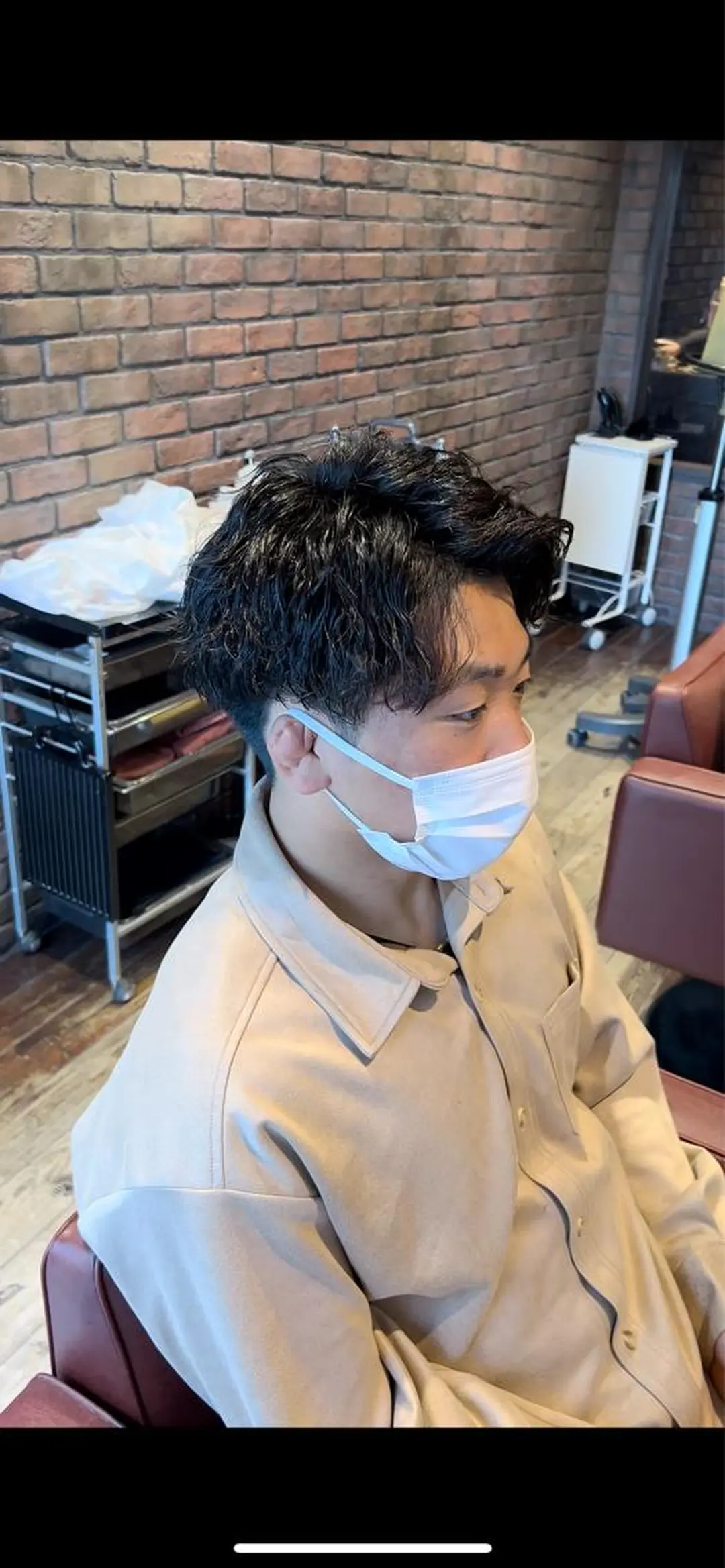 パーマ メンズ 曲がる縮毛矯正 LIBER 　岩名のヘアスタイル