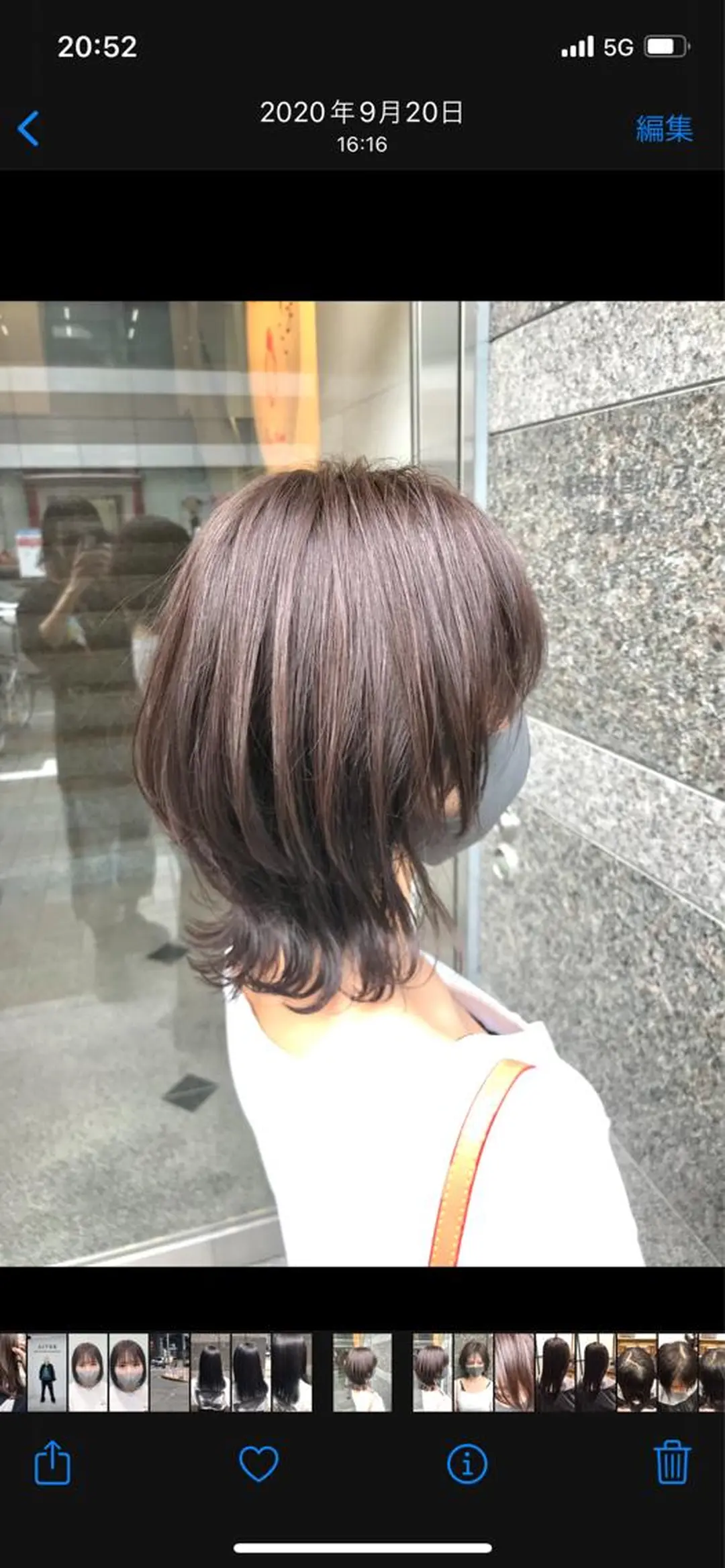 ショート パープルカラー ヘアカラー 川村 涼介のヘアスタイル