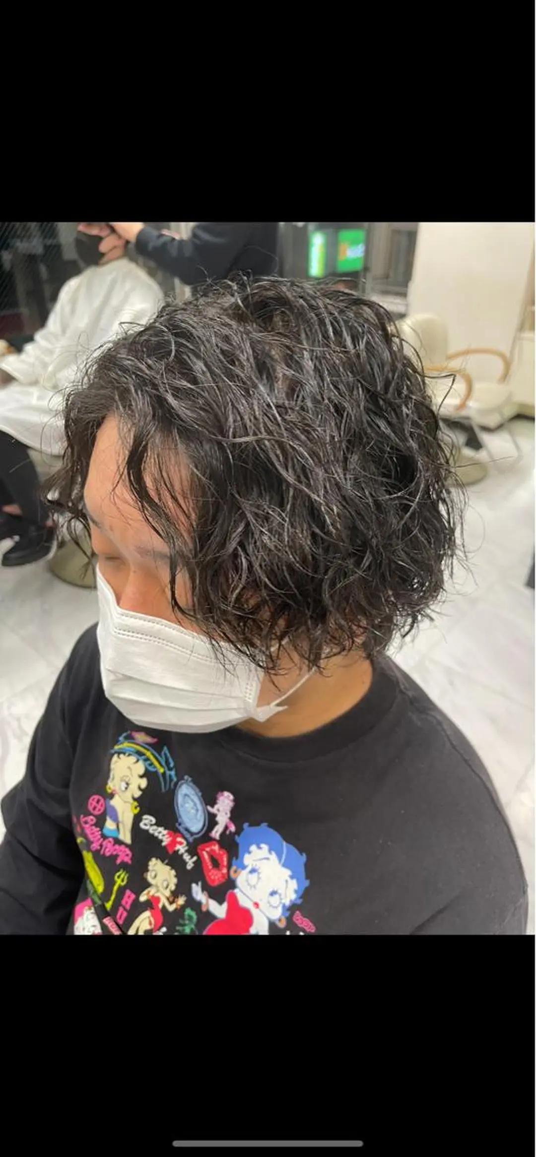 ミディアム パーマ メンズ カット パーマ トリートメント 🌻メンズカット 落合諒🌻のヘアスタイル