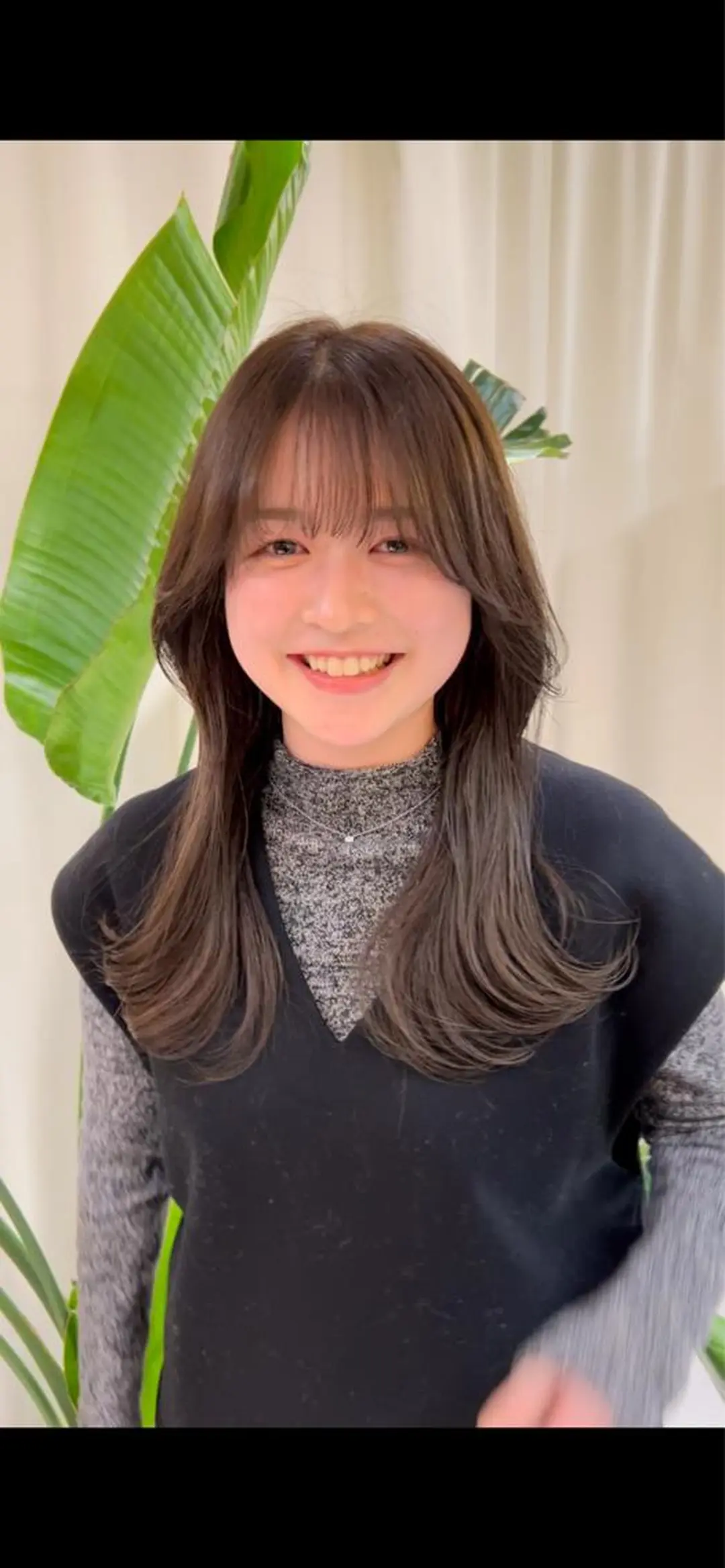 ロング カラー ベージュカラー オリーブベージュ くびれヘア 【韓国風くびれヘア】 joule小木曽輝のヘアスタイル