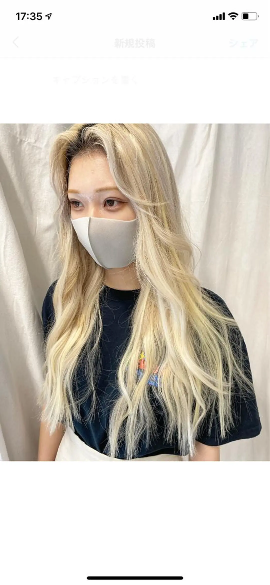 ロング カラー ブロンド ホワイトブロンド ロング Amelie yunのヘアスタイル