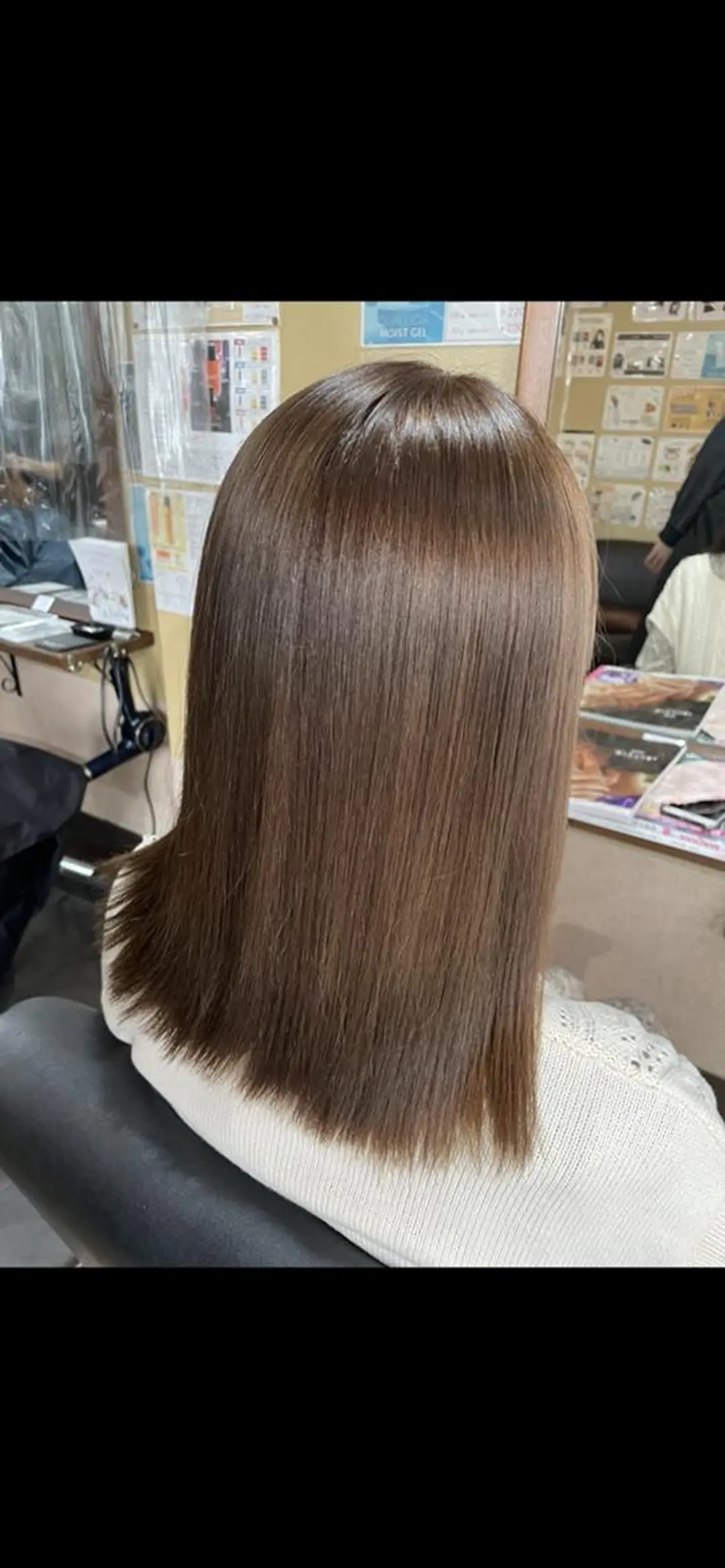 ミディアム カラー ベージュカラー ブリーチ ヘアカラー トリートメント ヘッドスパ パピヨンロゼ 髪質改善/酸性のヘアスタイル