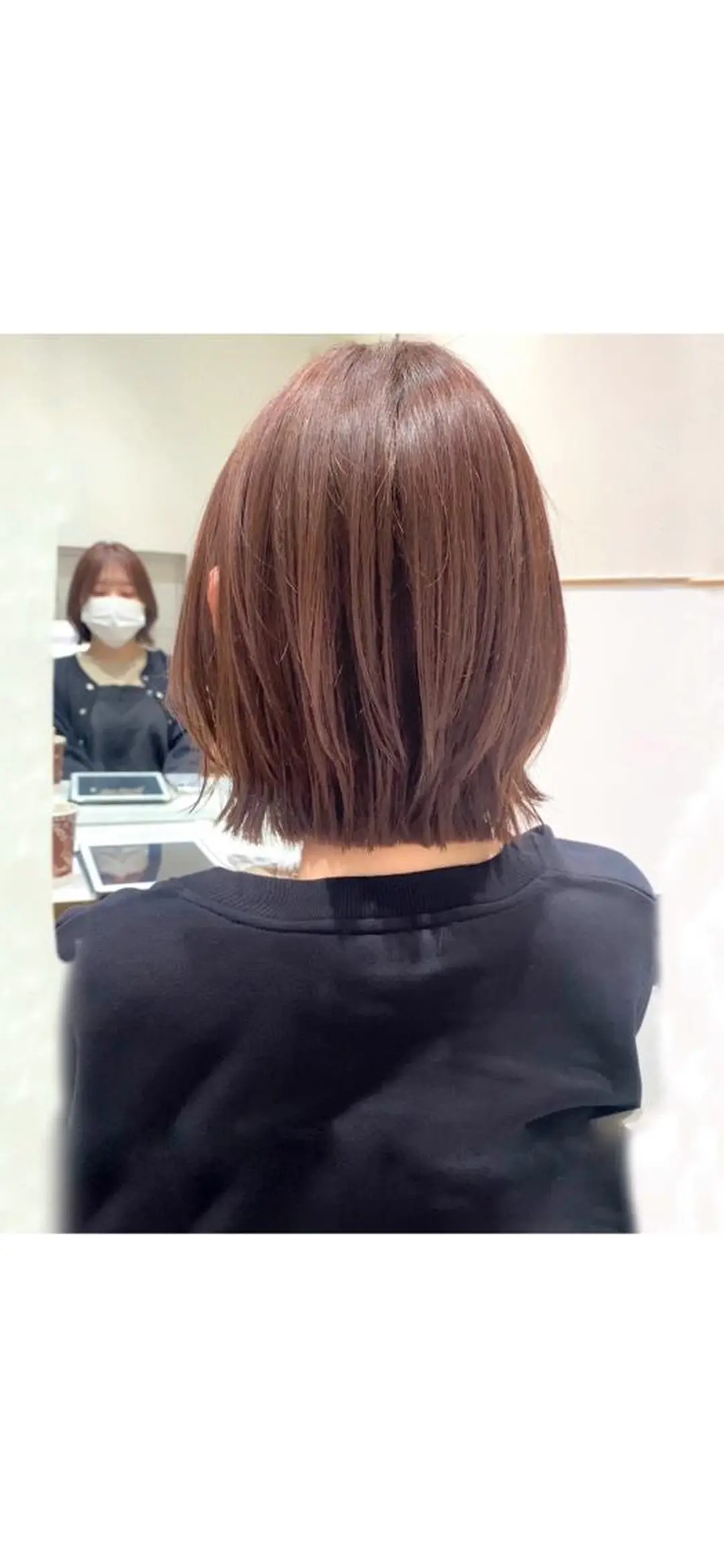 ミディアム カラー パーマ ヘアアレンジ ボブレイヤー アディクシーカラー 透明感カラー イルミナカラー ボブ カット ヘアカラー トリートメント ヘアセット 小野寺瑞希 /最小顔カットのヘアスタイル