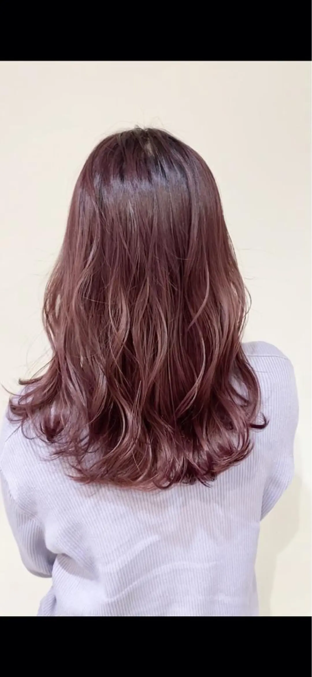 ミディアム カラー 髪質改善カラー韓国風 レイヤーtudaのヘアスタイル