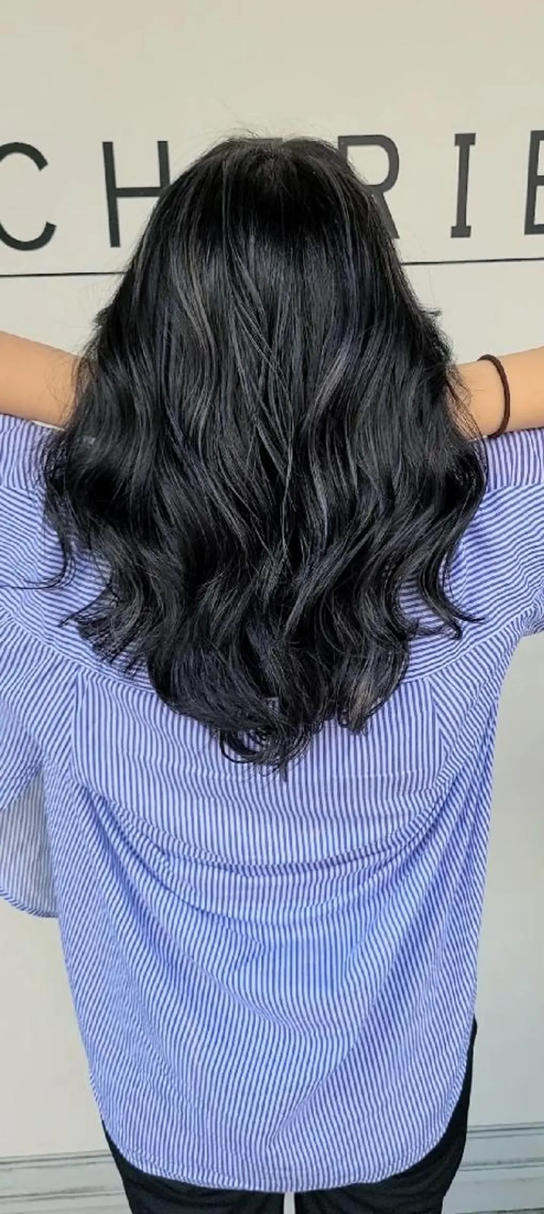 セミロング カラー アッシュ アッシュグレー ブリーチ ハイライトカラー ハイライト カット ヘアカラー トリートメント バレイヤージュ/ ハイライト/大内格のヘアスタイル