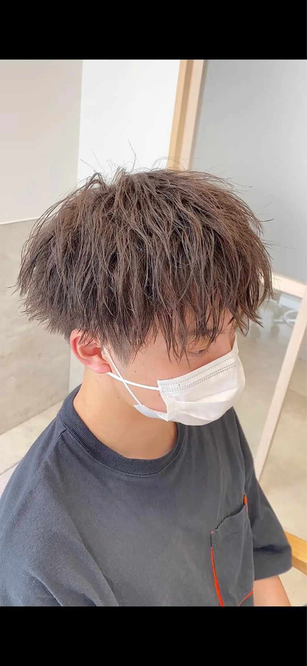 ショート カット パーマ メンズカット/ 沖縄市/村田亮太のヘアスタイル