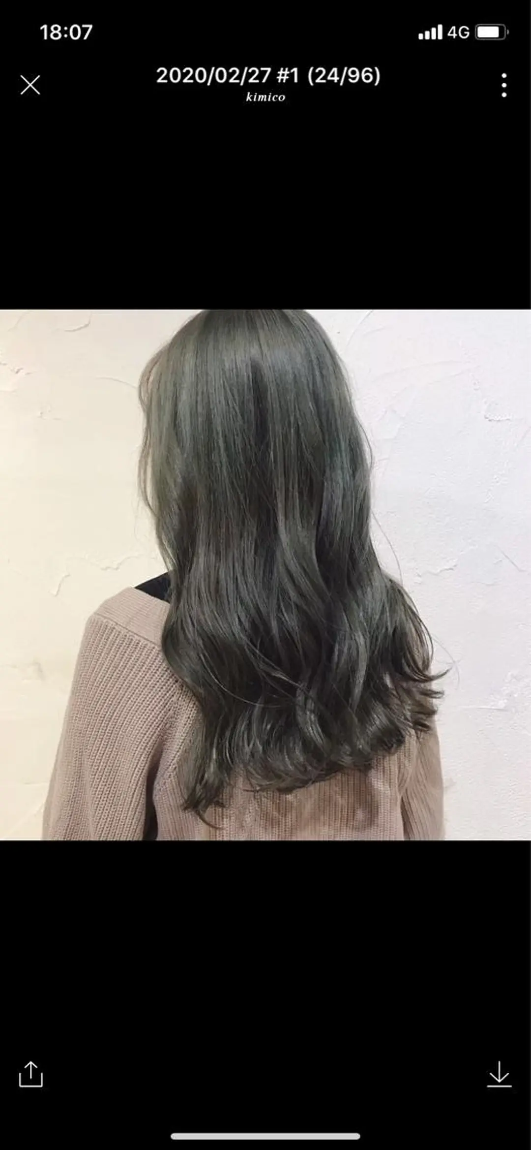 ロング カラー 藤井 貴美子のヘアスタイル