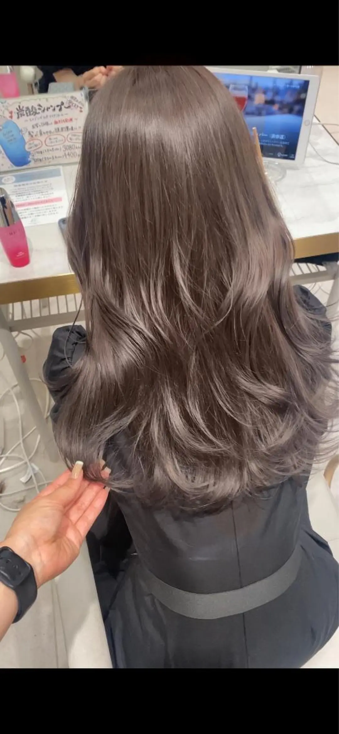 セミロング カラー パーマ ヘアアレンジ ヘアカラー 小野寺瑞希 /最小顔カットのヘアスタイル
