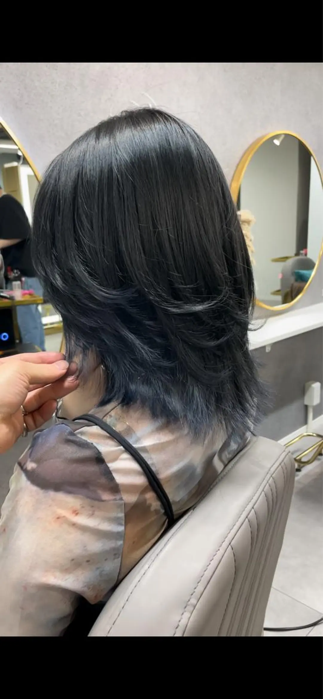 ミディアム バレイヤージュ/ハイ ライト/庄司鉄平のヘアスタイル