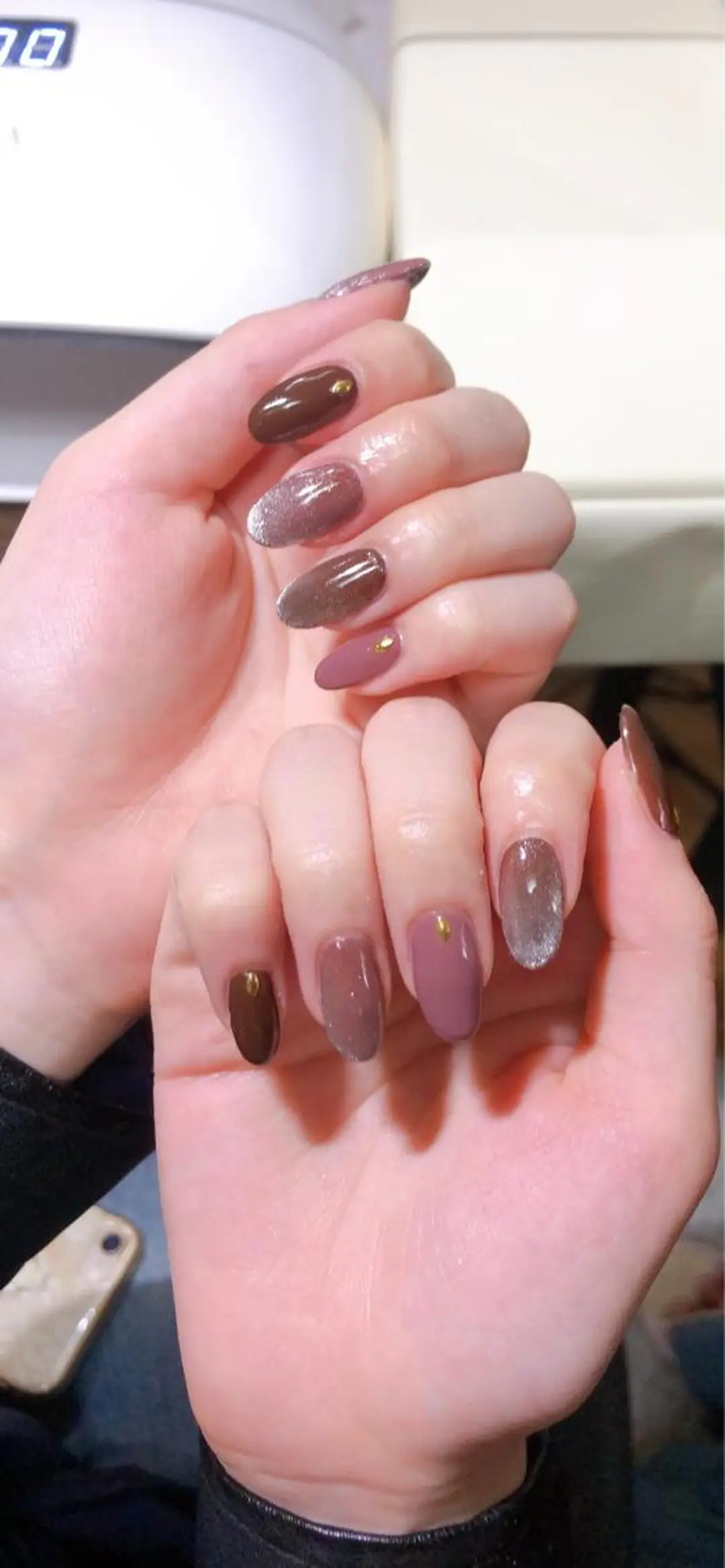 ネイル 長さ出し マグネットネイル ワンカラーネイル Ｍ☆NAIL asamiのネイルデザイン