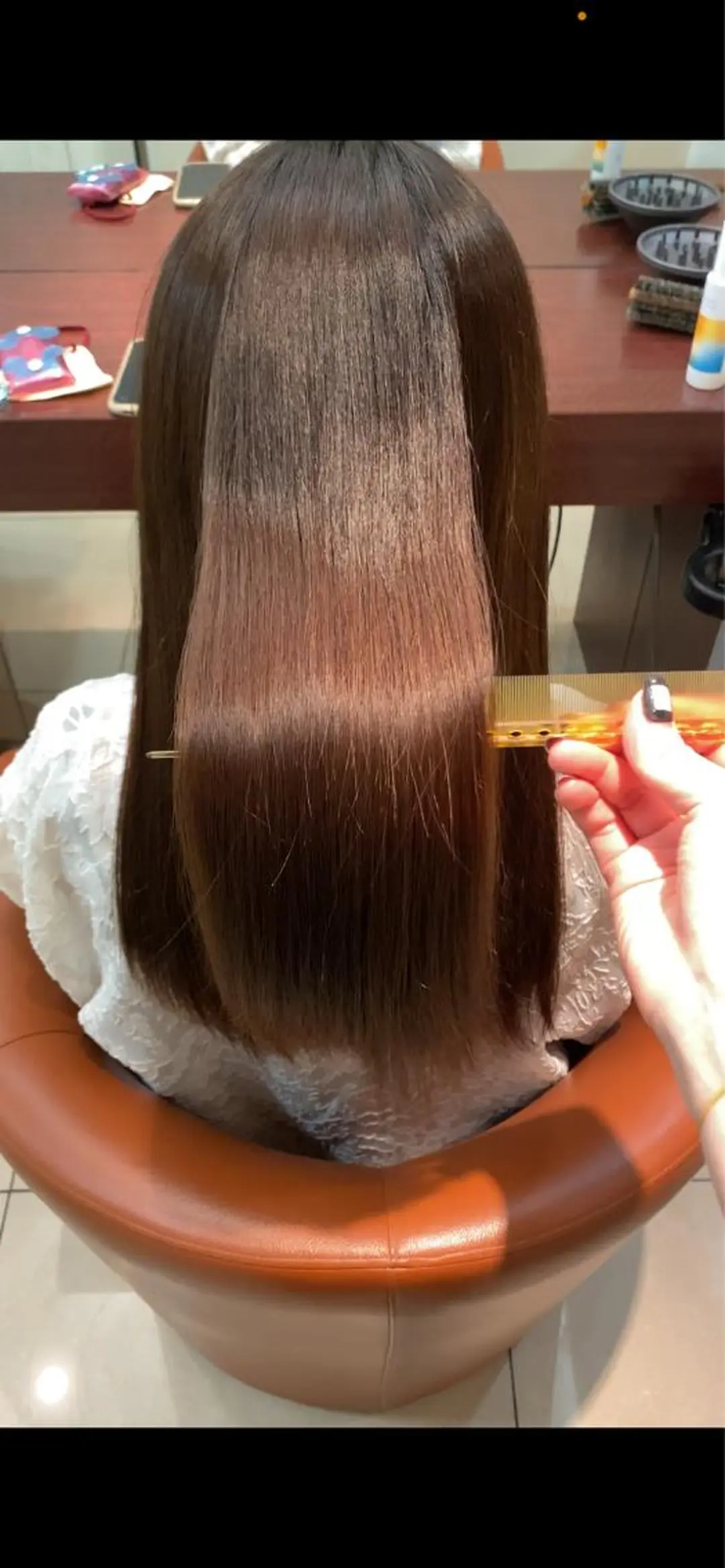 ロング パーマ ストレートパーマ air銀座所属・木村 詩渚のヘアスタイル