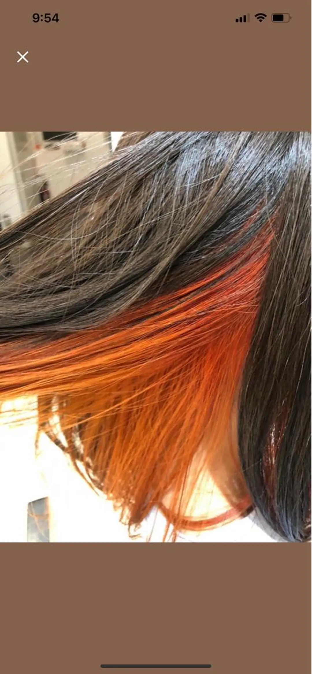 セミロング カラー オレンジ カット ヘアカラー トリートメント 髪質改善縮毛矯正 💎TOMOのヘアスタイル