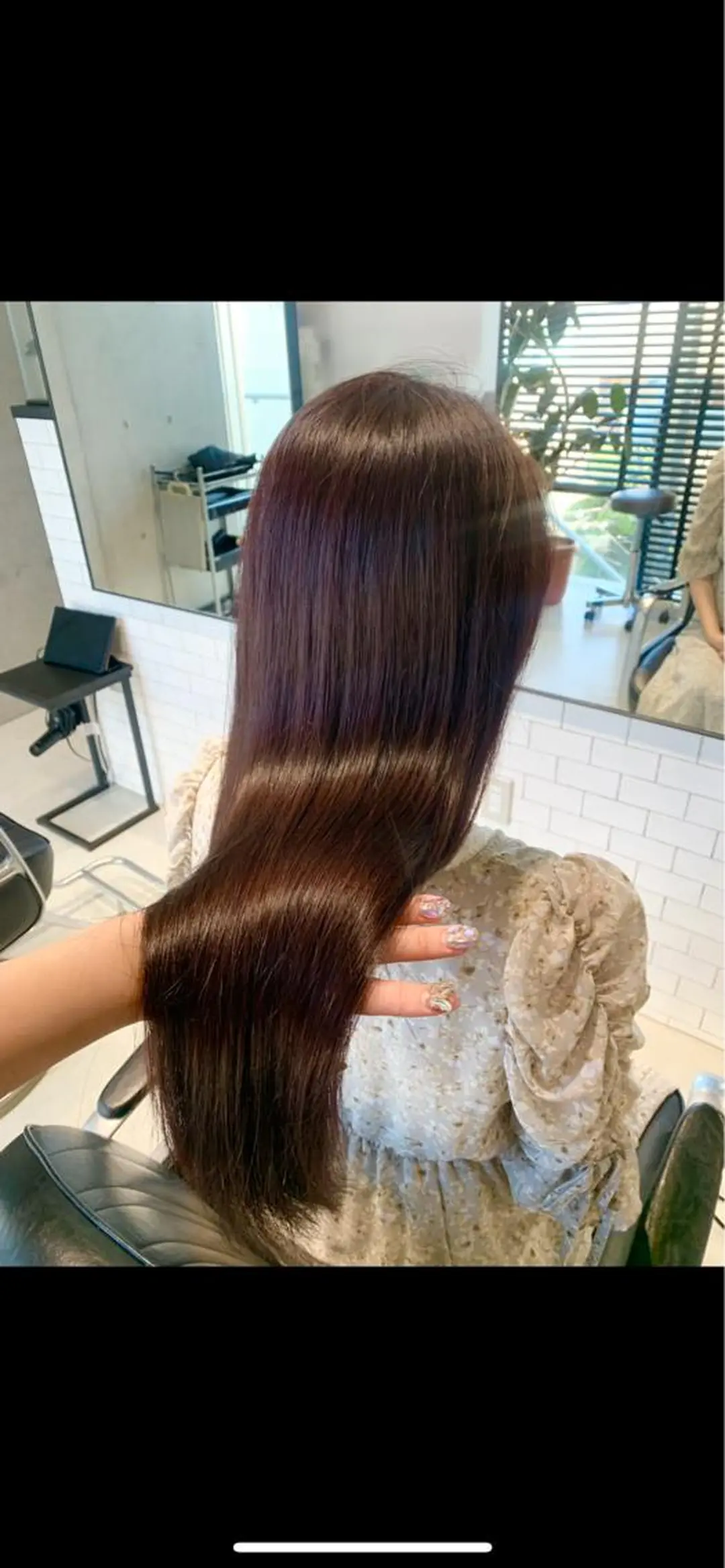 ロング カラー パーマ ヘアアレンジ ヘアカラー トリートメント 透明感/オリーブ/ グレージュ/YUKAのヘアスタイル