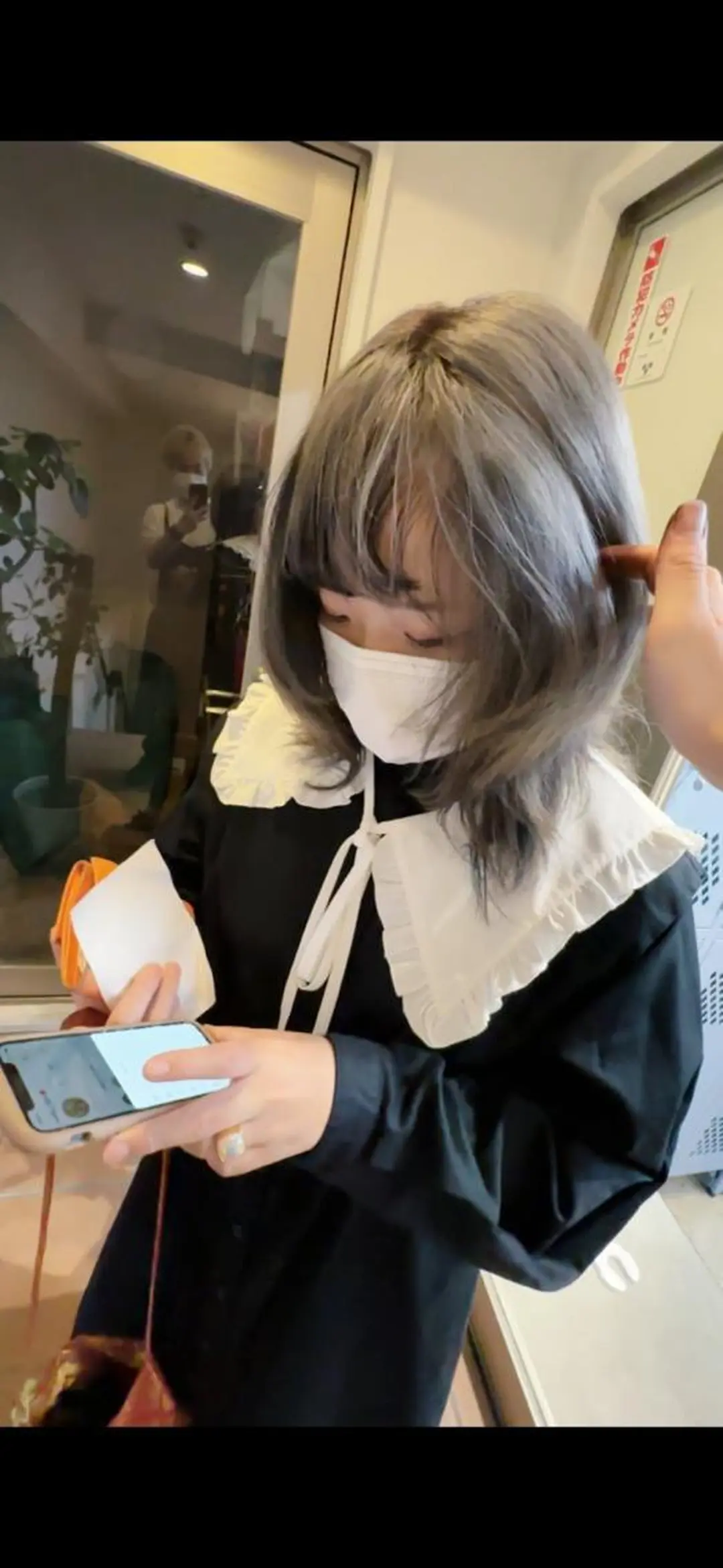 ミディアム カラー 顔周りカット レイヤーカット 小顔カット Cinq所属・ハイライト🌟/ ボブ/豊田のヘアスタイル