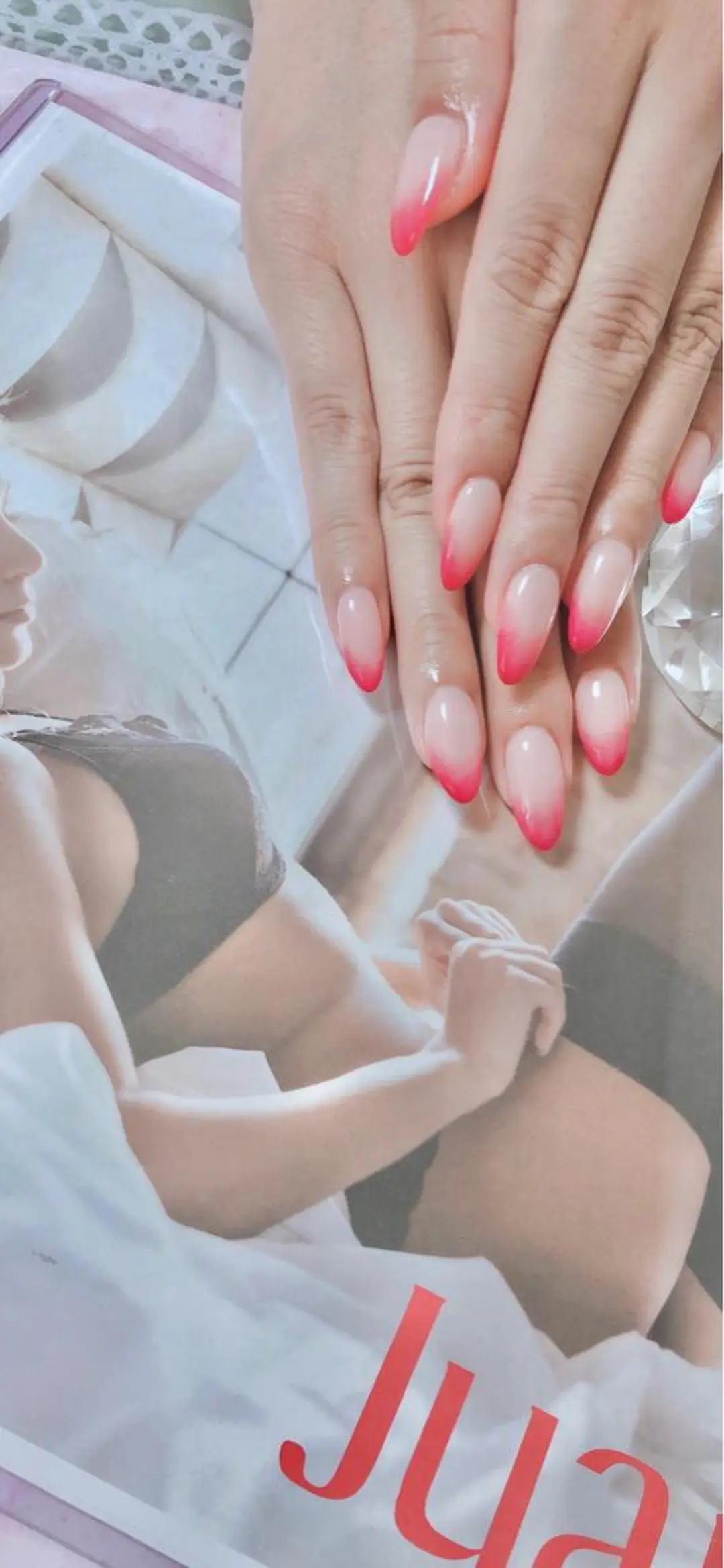 セミロング カラー キッズ ネイル マツエク・マツパ ハンドネイル ハンドケア 💎ビューティサロン 湘南　RIRAN💎のネイルデザイン