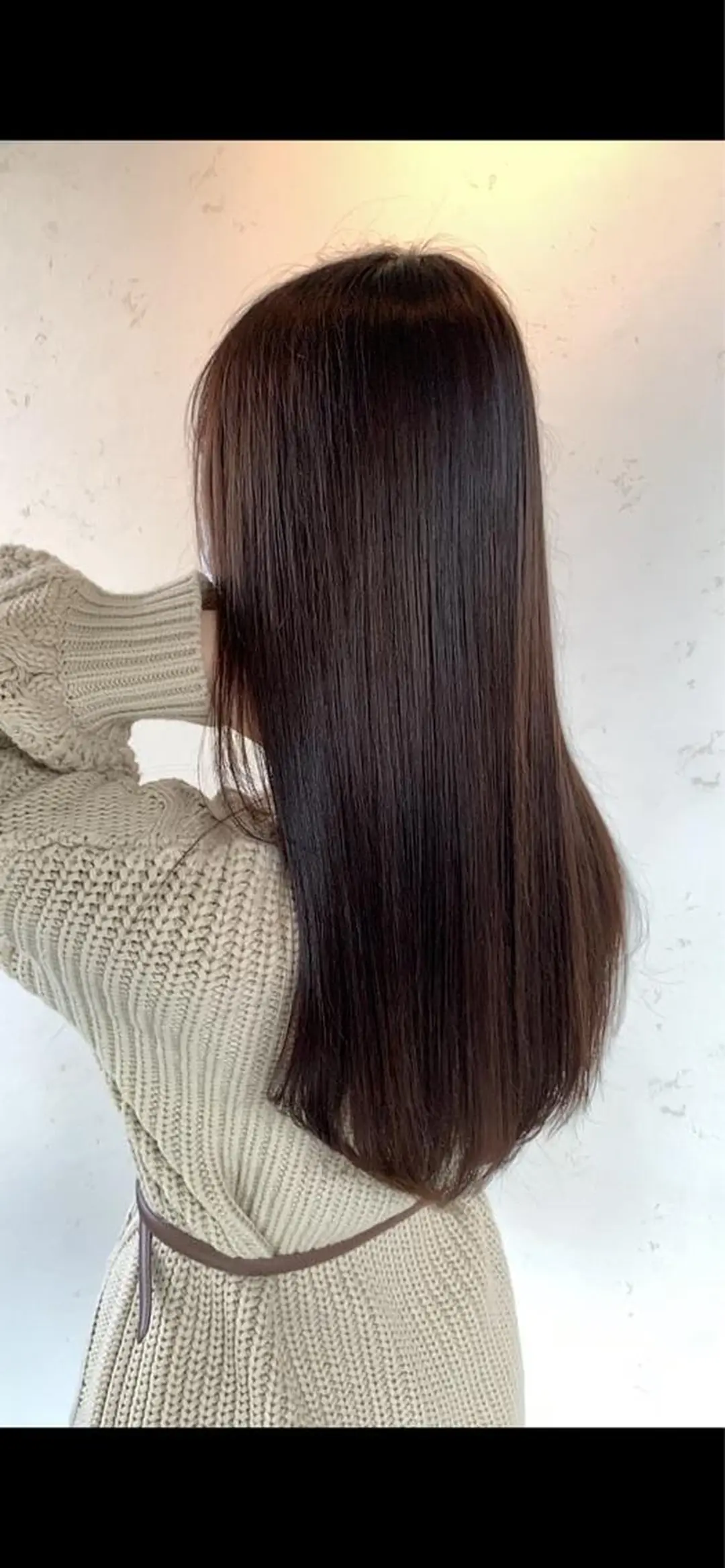 ロング 髪質改善 上品艶感カラーのヘアスタイル