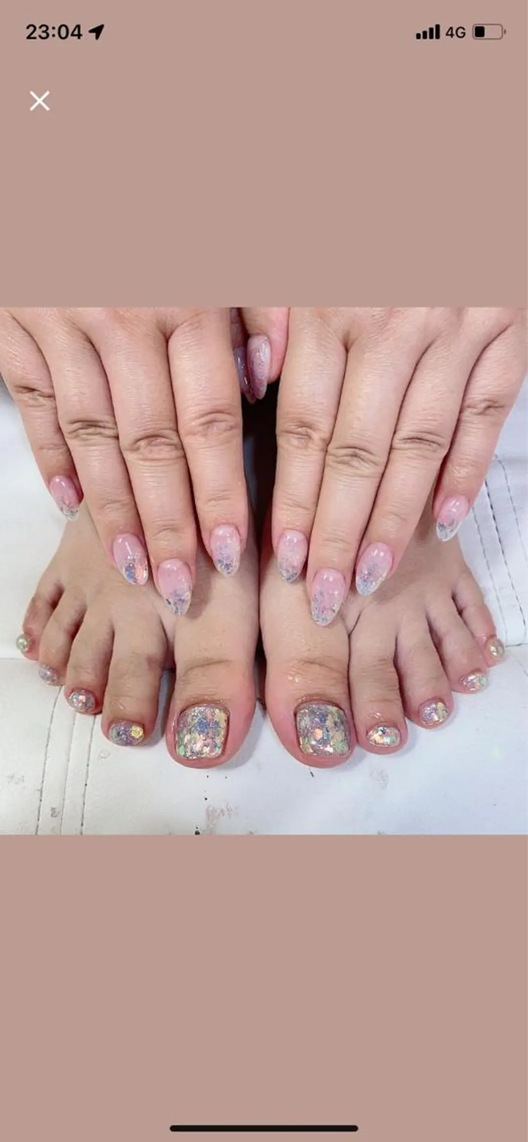 ネイル フットネイル ラメ(グリッター) ハンドネイル フットネイル ハンドケア Ru na🍳のネイルデザイン