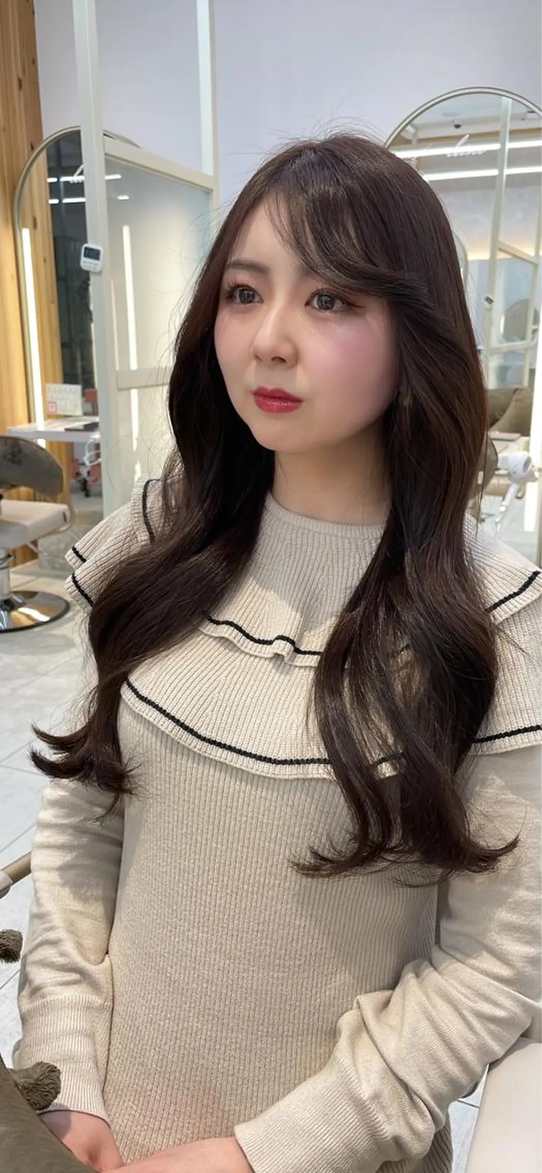 ロング カラー カット ヘアカラー トリートメント 顔周り/透明感カラー /韓国ヘア/TAKUのヘアスタイル