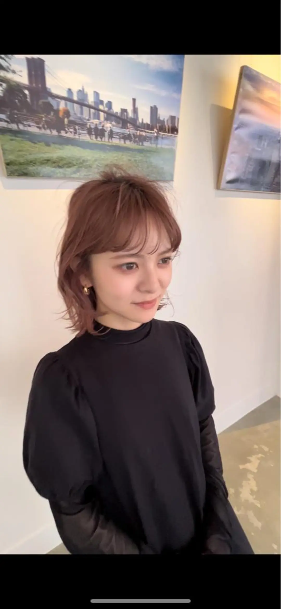 ミディアム カラー ピンクカラー robe所属・robe 田中 実友のヘアスタイル