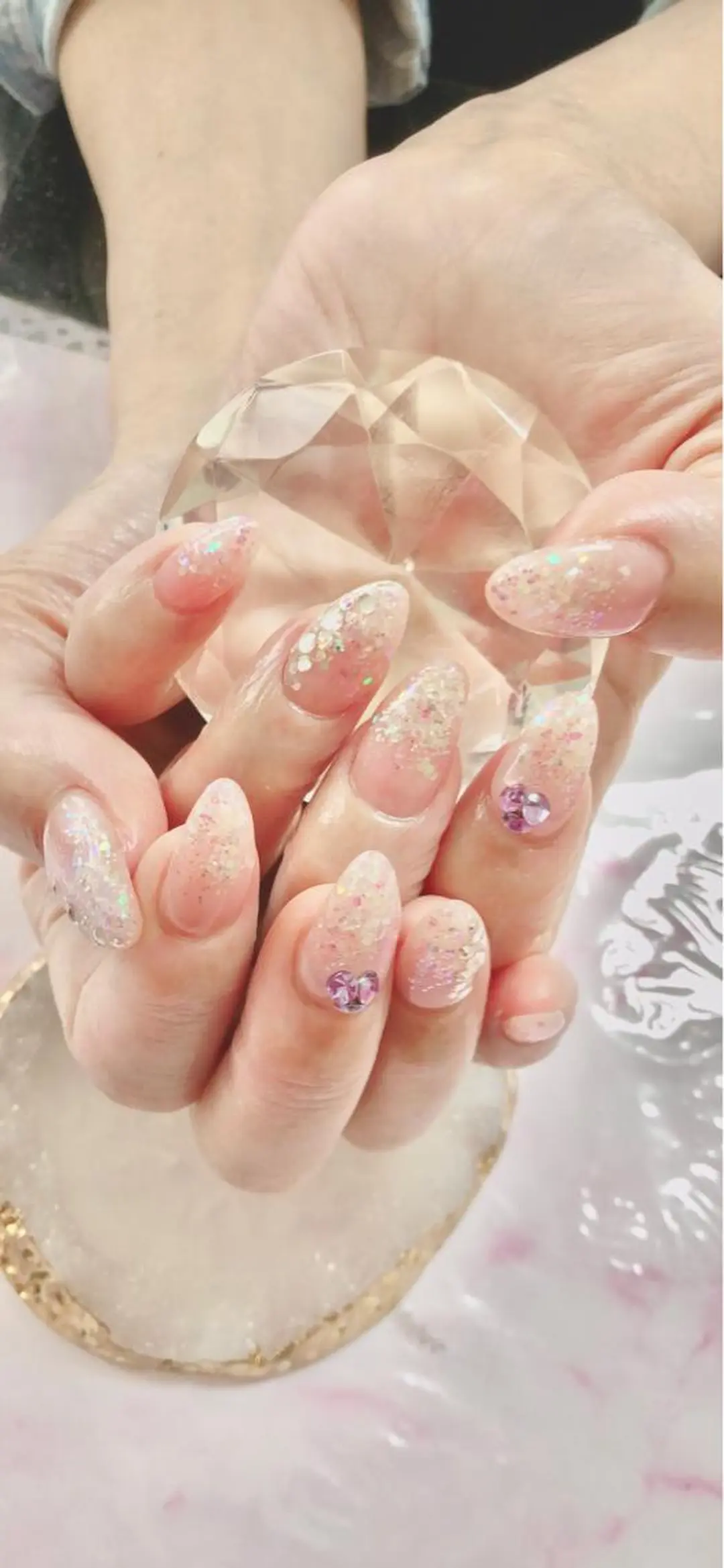 ロング ハンドネイル ハンドケア 💎ビューティサロン 湘南　RIRAN💎のネイルデザイン